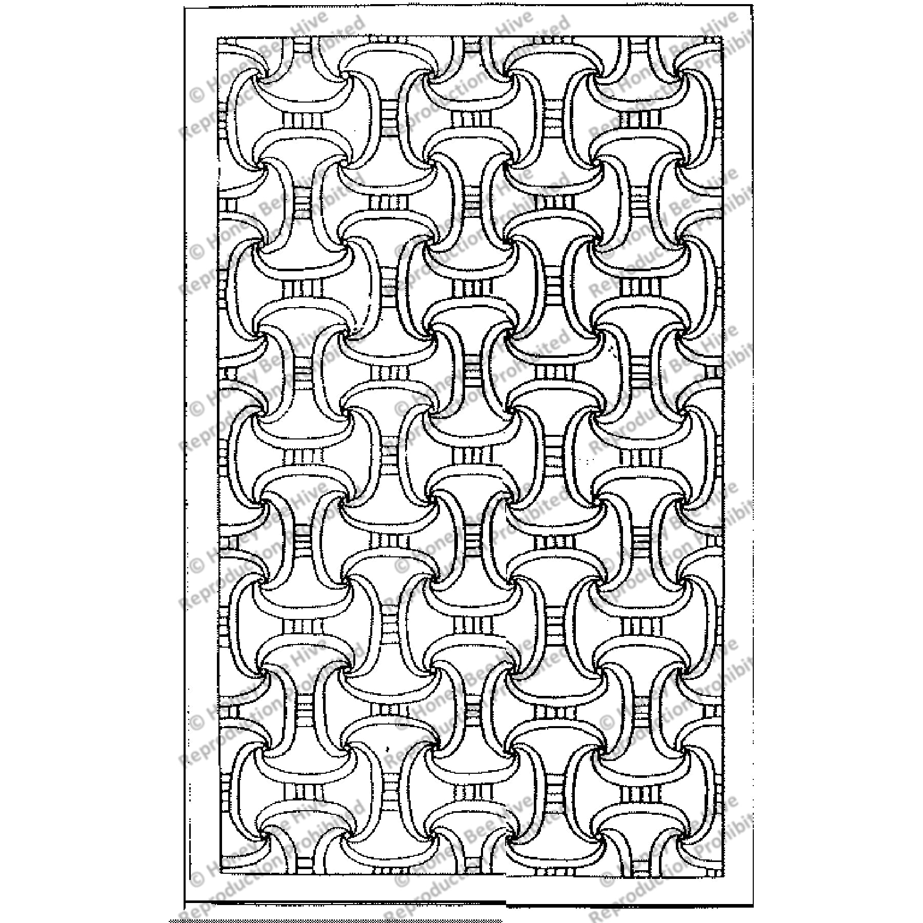 Symmetry, rug hooking pattern