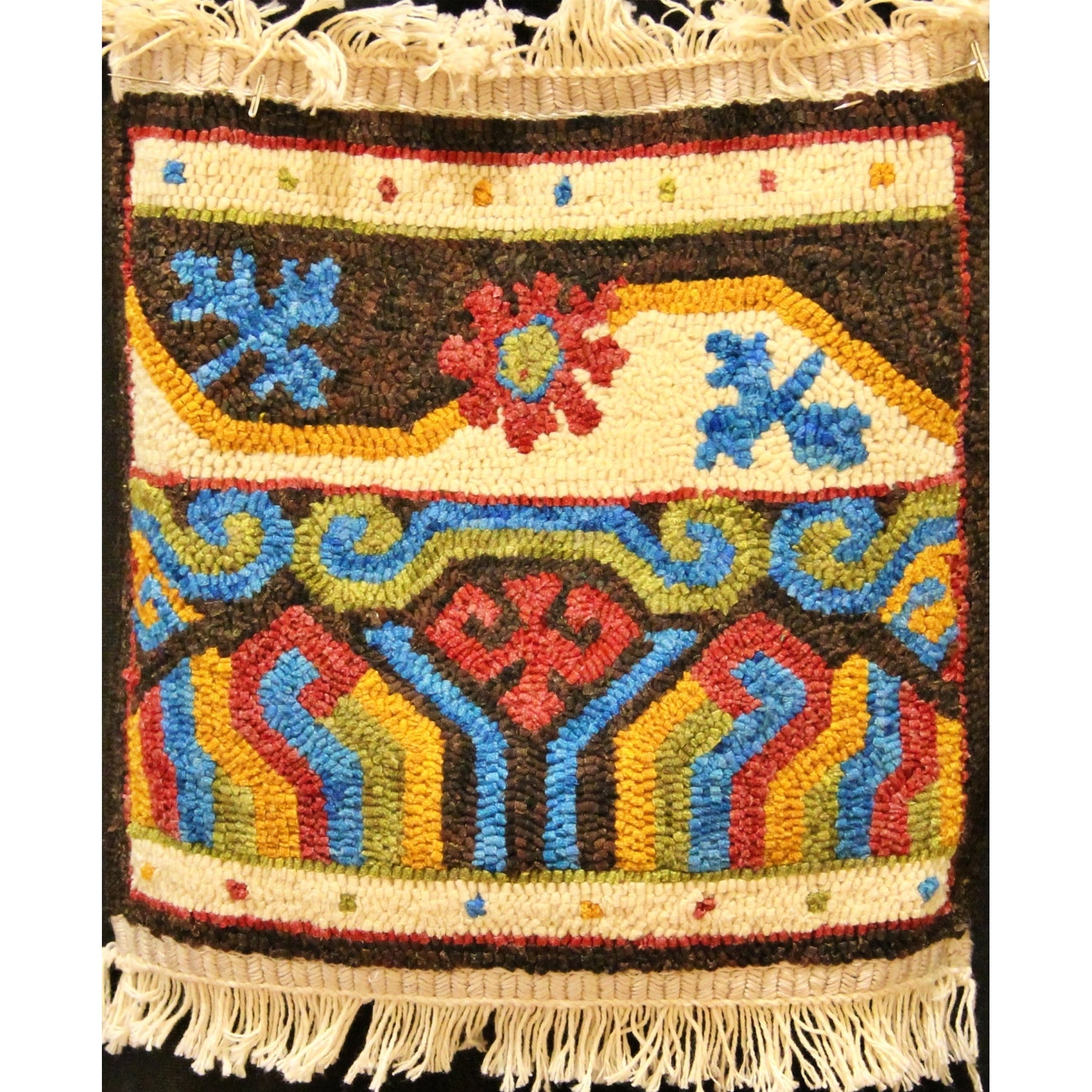 Samarkand  (Small), rug hooked by Vivily Powers