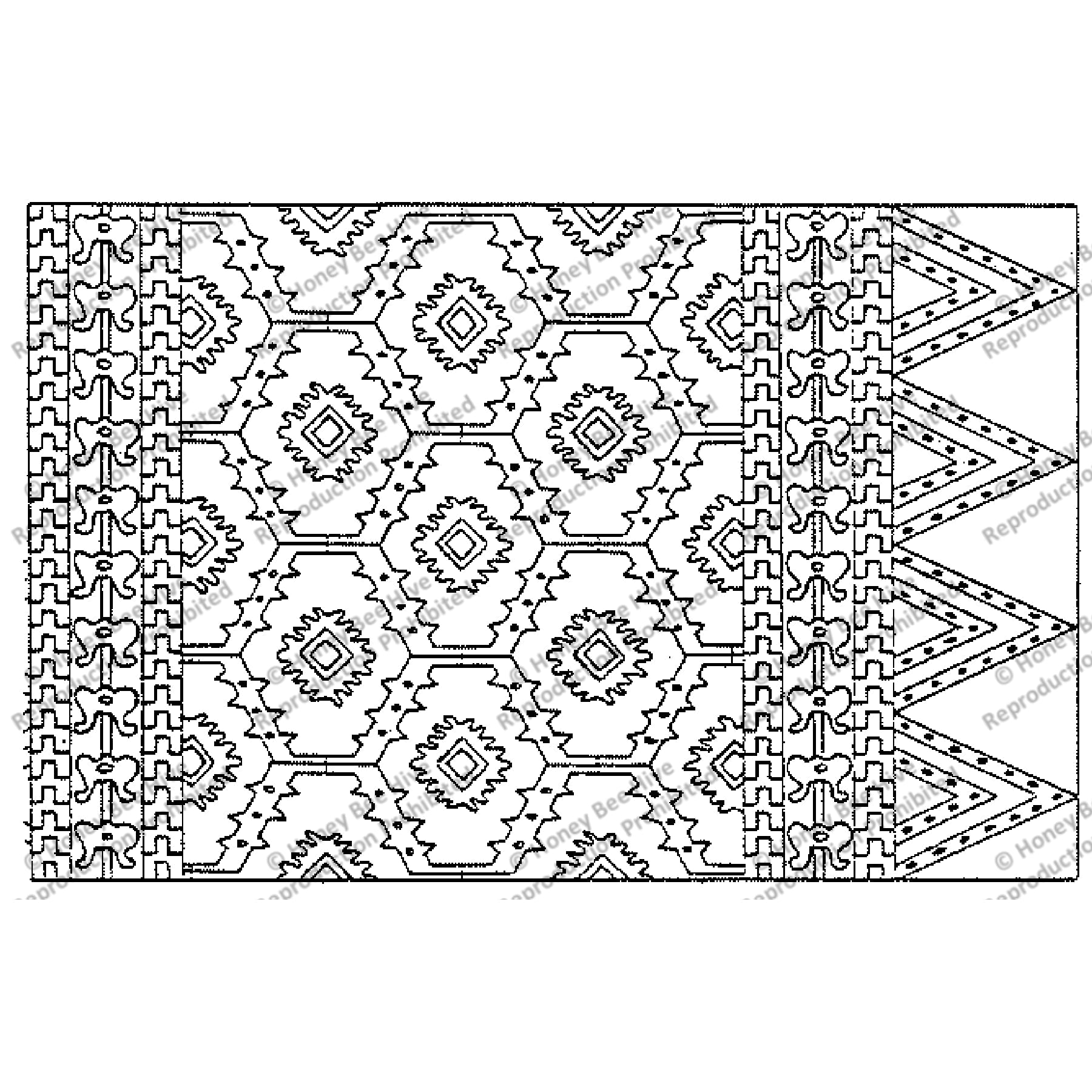Qashqai, rug hooking pattern
