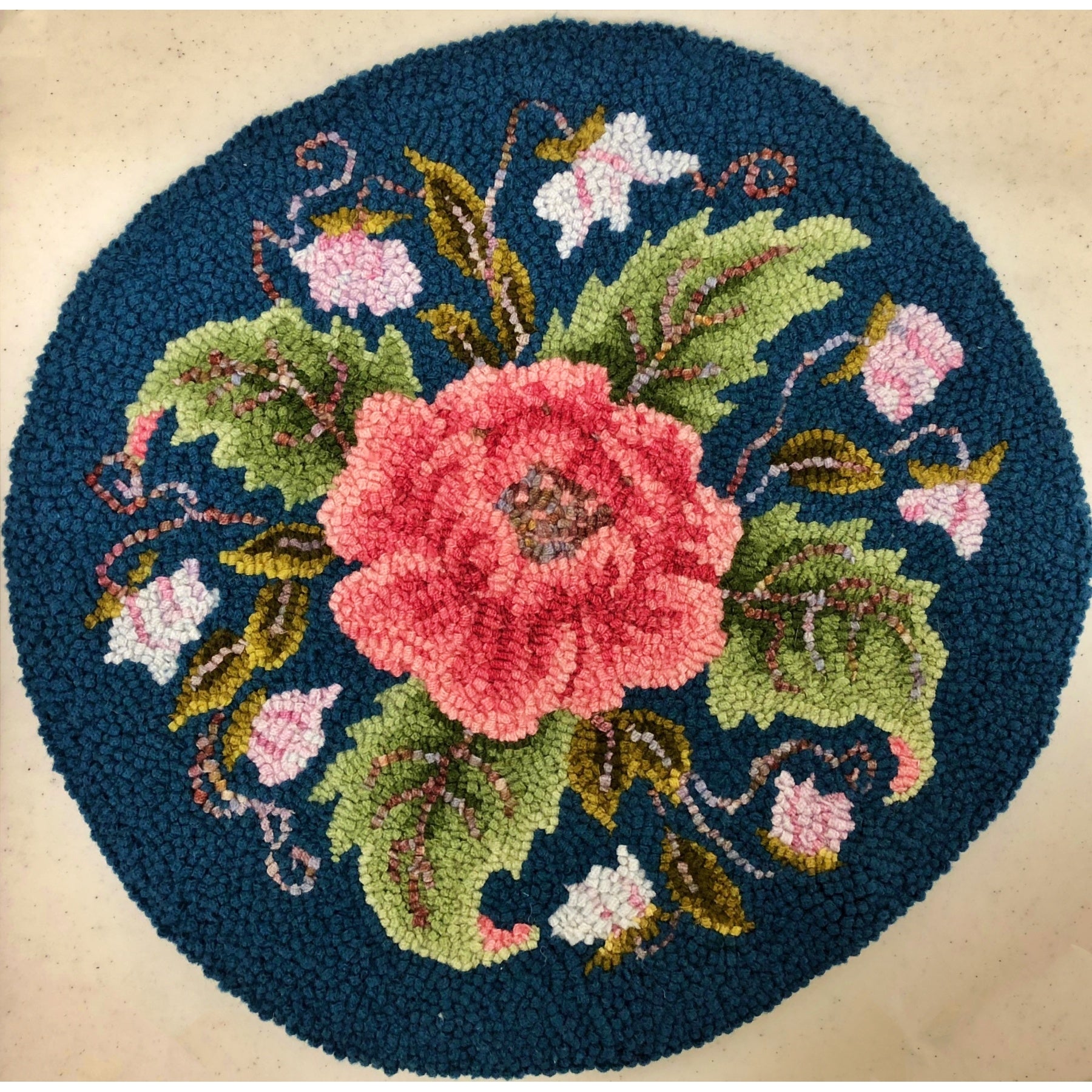 Ruthie Rose, rug hooked by Claudia Lampley