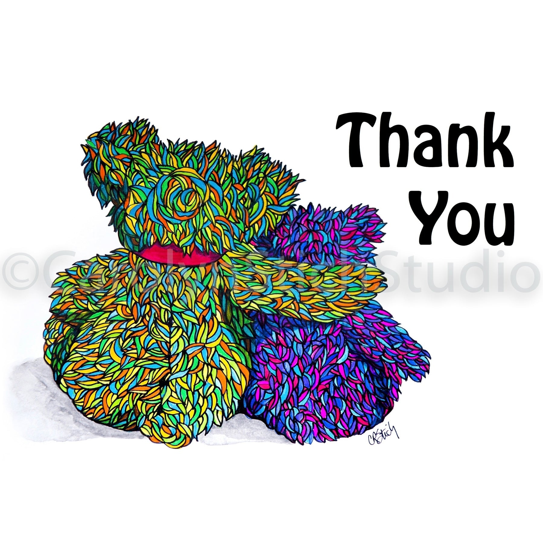 Thank You Bears, rug hooking pattern