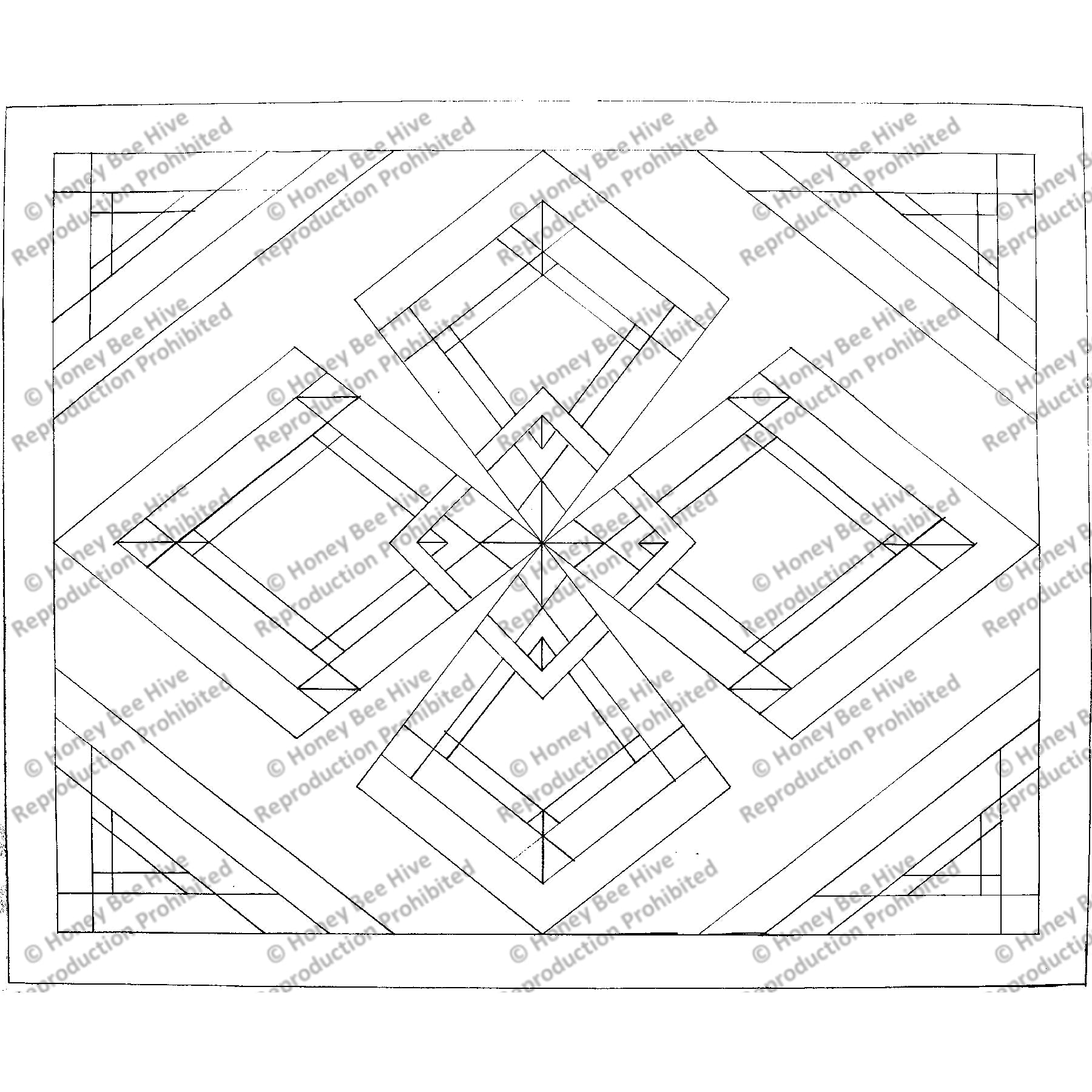 Mr. Smith Geometric, rug hooking pattern