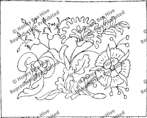 Rug Hooking Pattern: Crewel (FS515) | Honey Bee Hive Rug Hooking ...