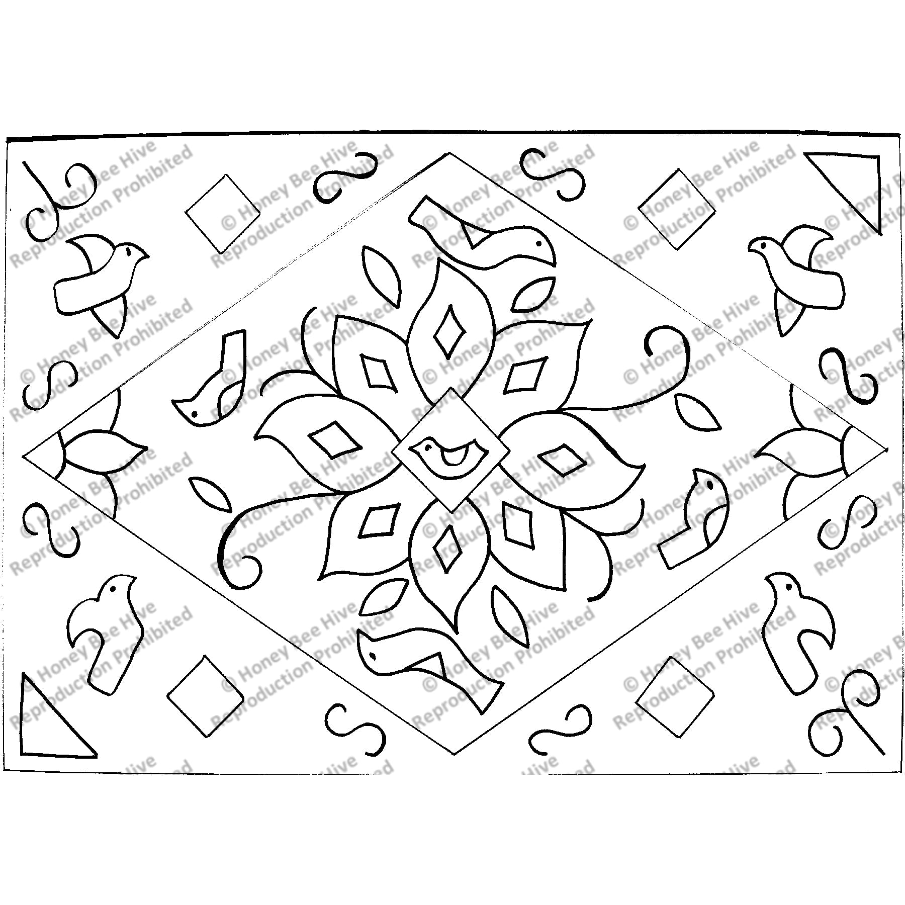Multicolores Pattern #2, rug hooking pattern
