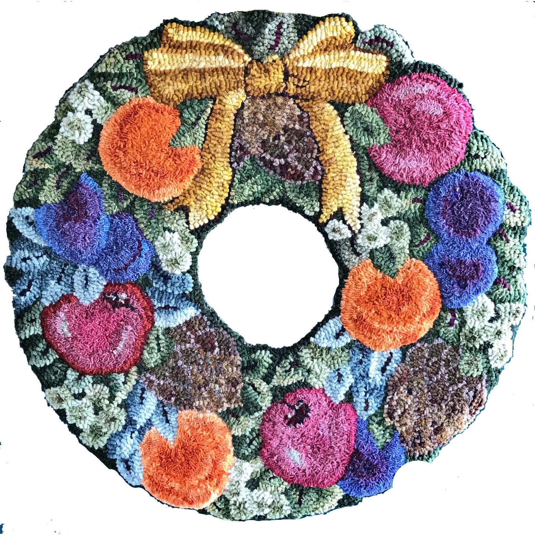 Della Robbia, rug hooked by Betsy Engel