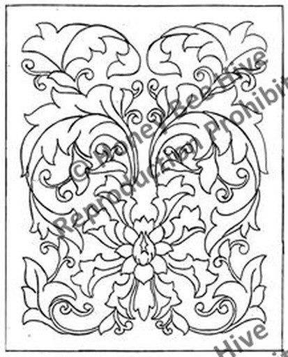 Floral scroll decorative pattern. | CanStock