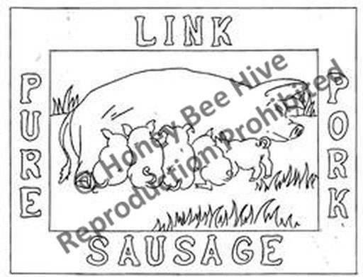 Rug Hooking Pattern: Country Pigs (P642) | Honey Bee Hive Rug Hooking ...