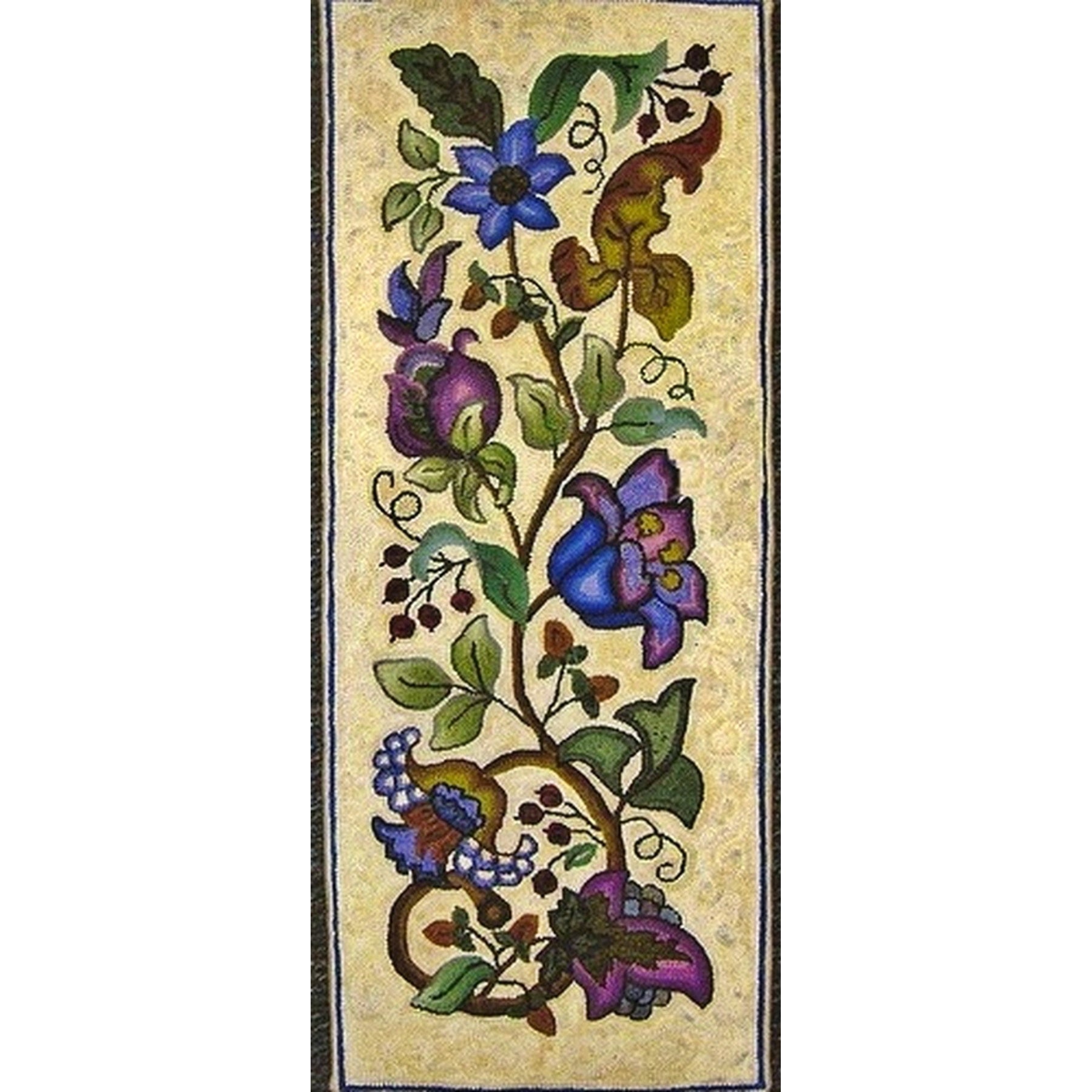 Old Deerfield Panel, rug hooked by Unknown