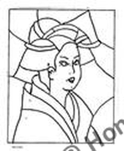 P710: Stained Glass Geisha, Offered by Honey Bee Hive