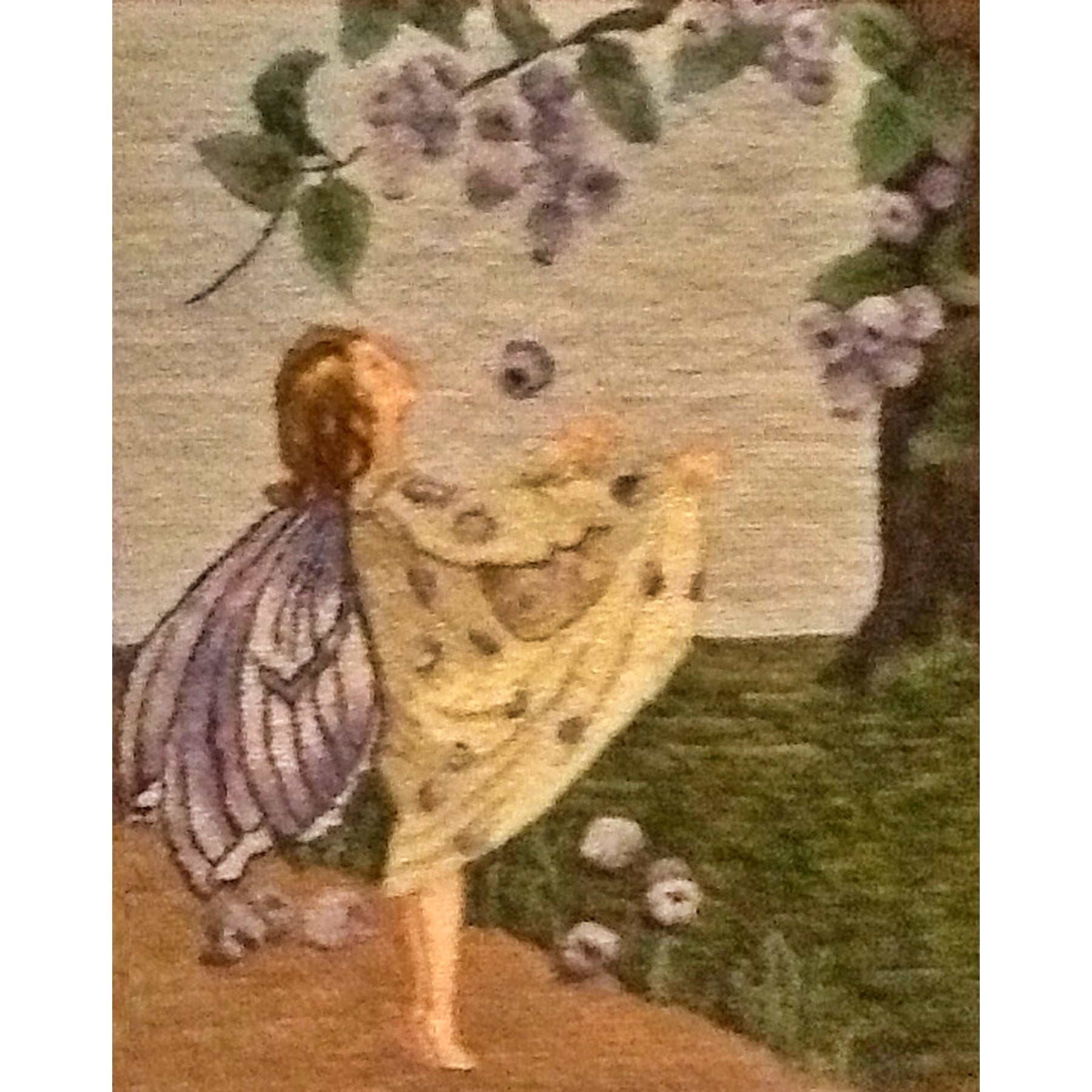 Blueberry Fairy, rug hooked by Jenny Podlasek