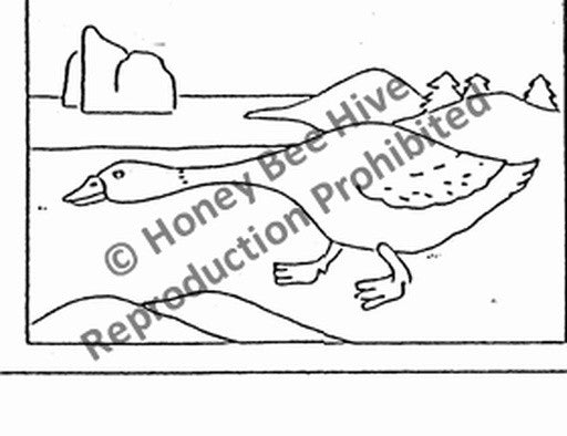 Rug Hooking Pattern: Goose On The Loose (P772) | Honey Bee Hive Rug ...