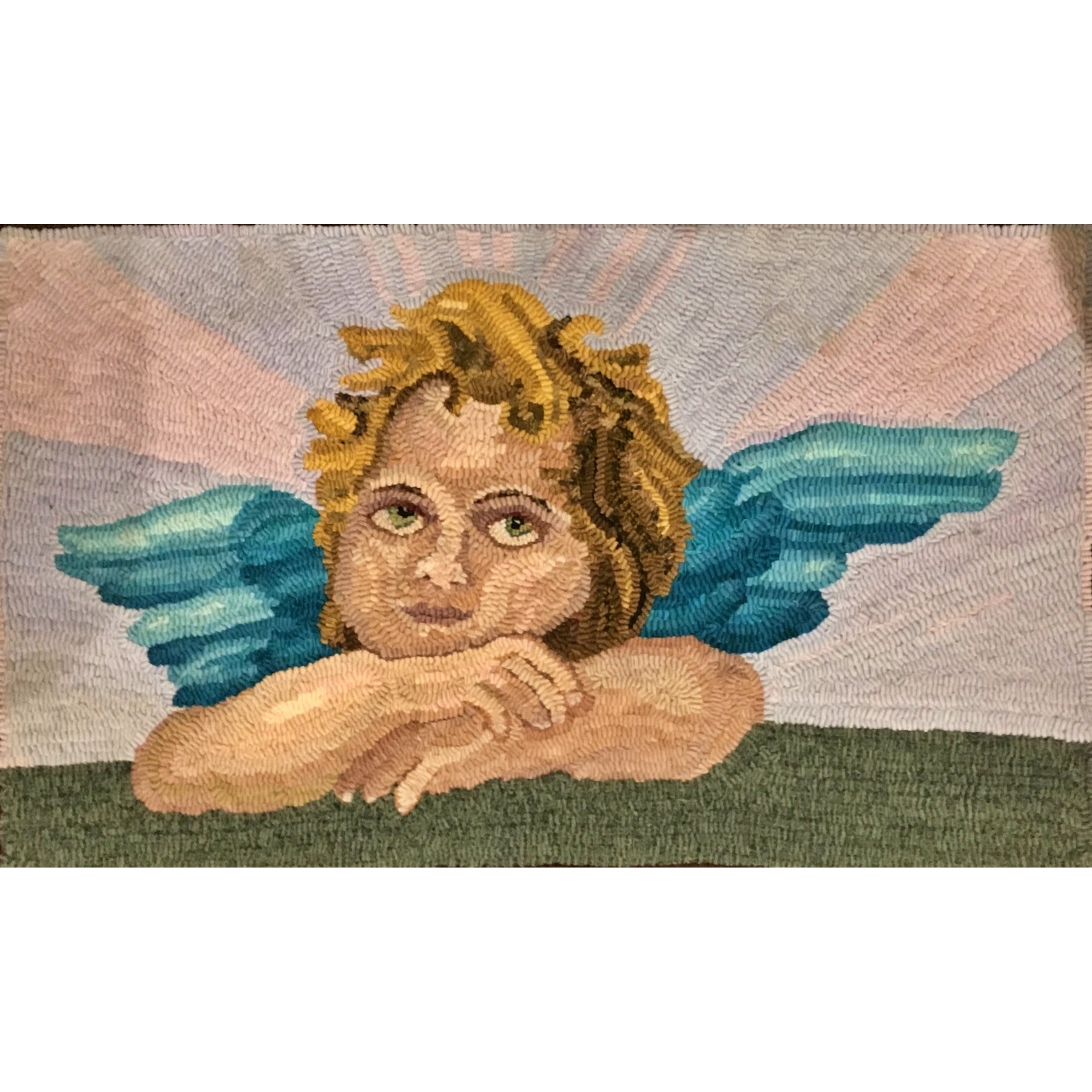Raphael's Angel, rug hooked by Marty Liptak