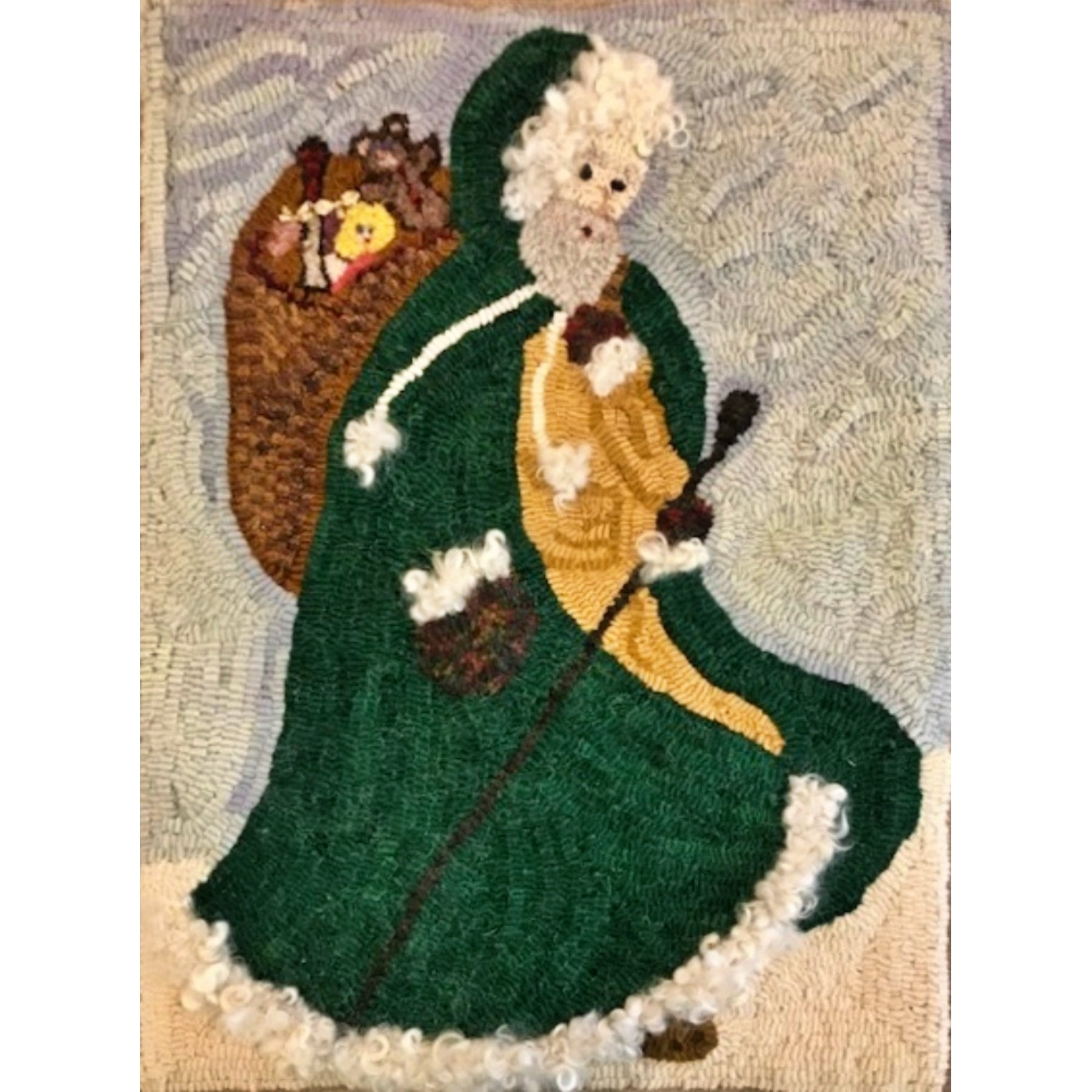 St Nicholas, rug hooked by Ida Kelleher