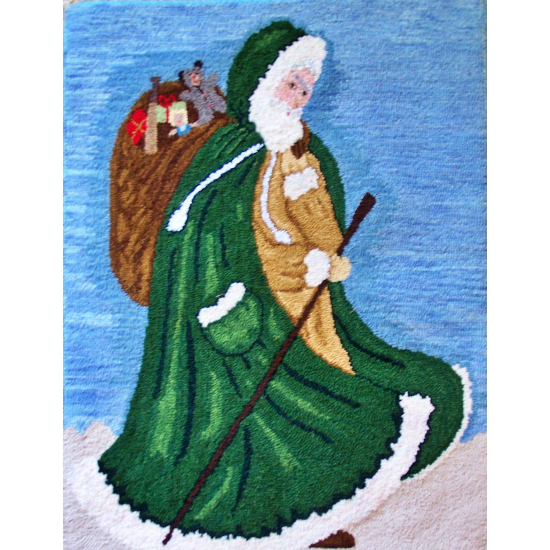 St Nicholas, rug hooked by Kathryn Fleming Kovaric