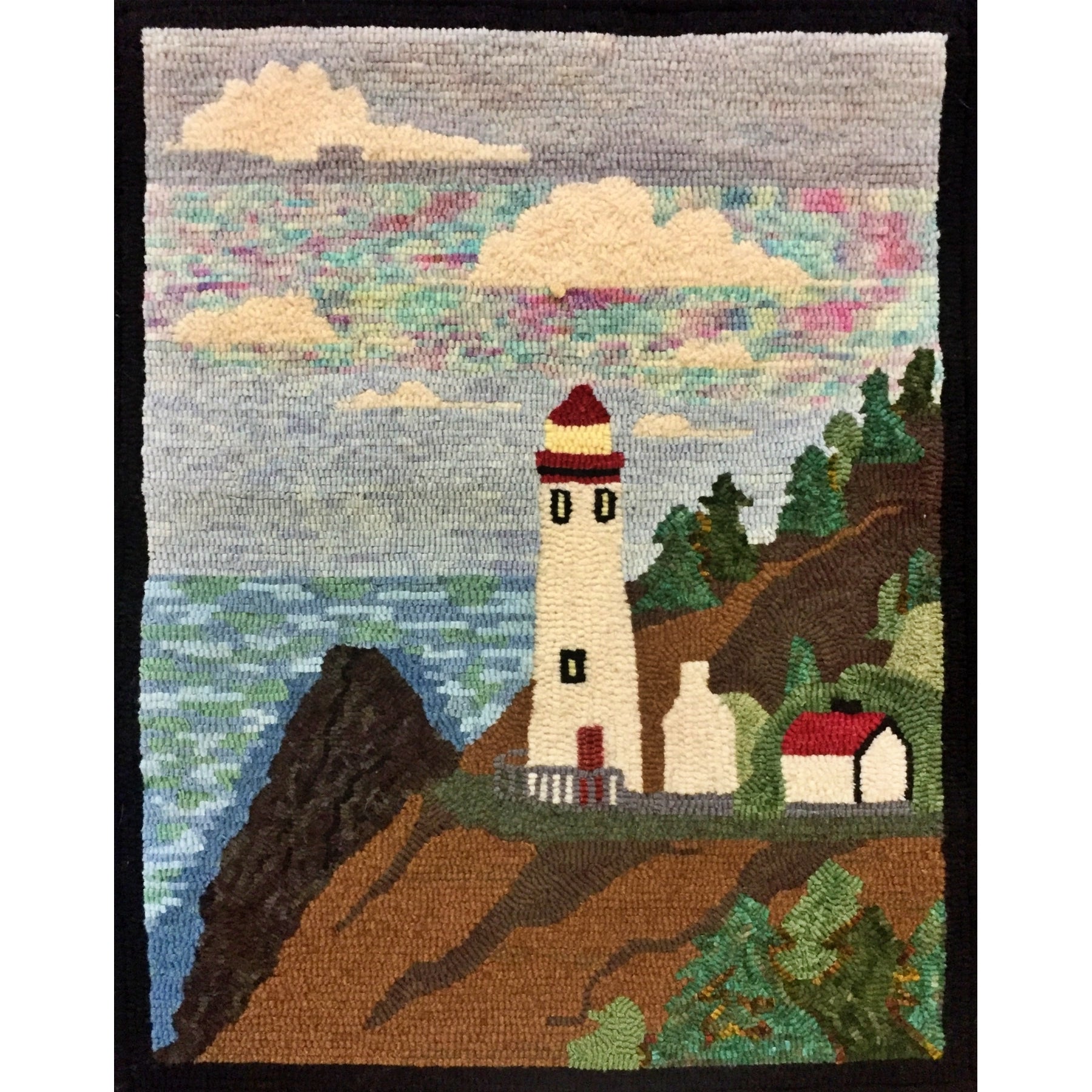 Florence, Oregon, rug hooked by Jo Turner