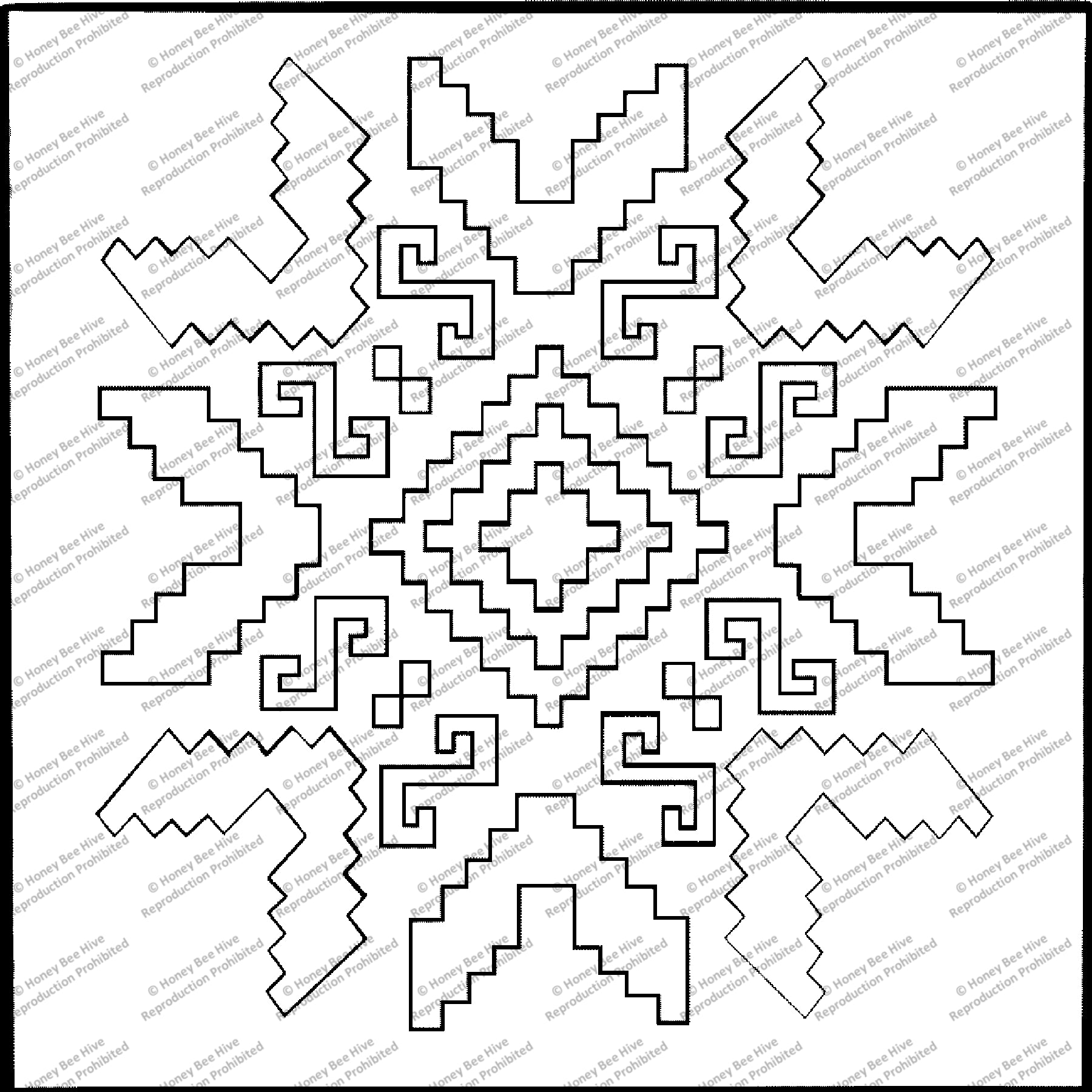 Big Pueblo Weaver, rug hooking pattern