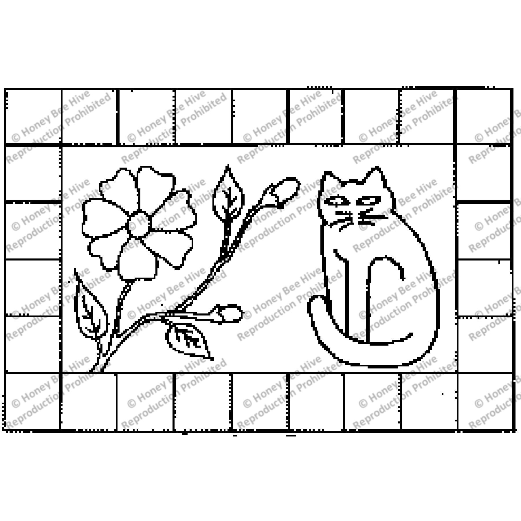 Padula Cat, rug hooking pattern