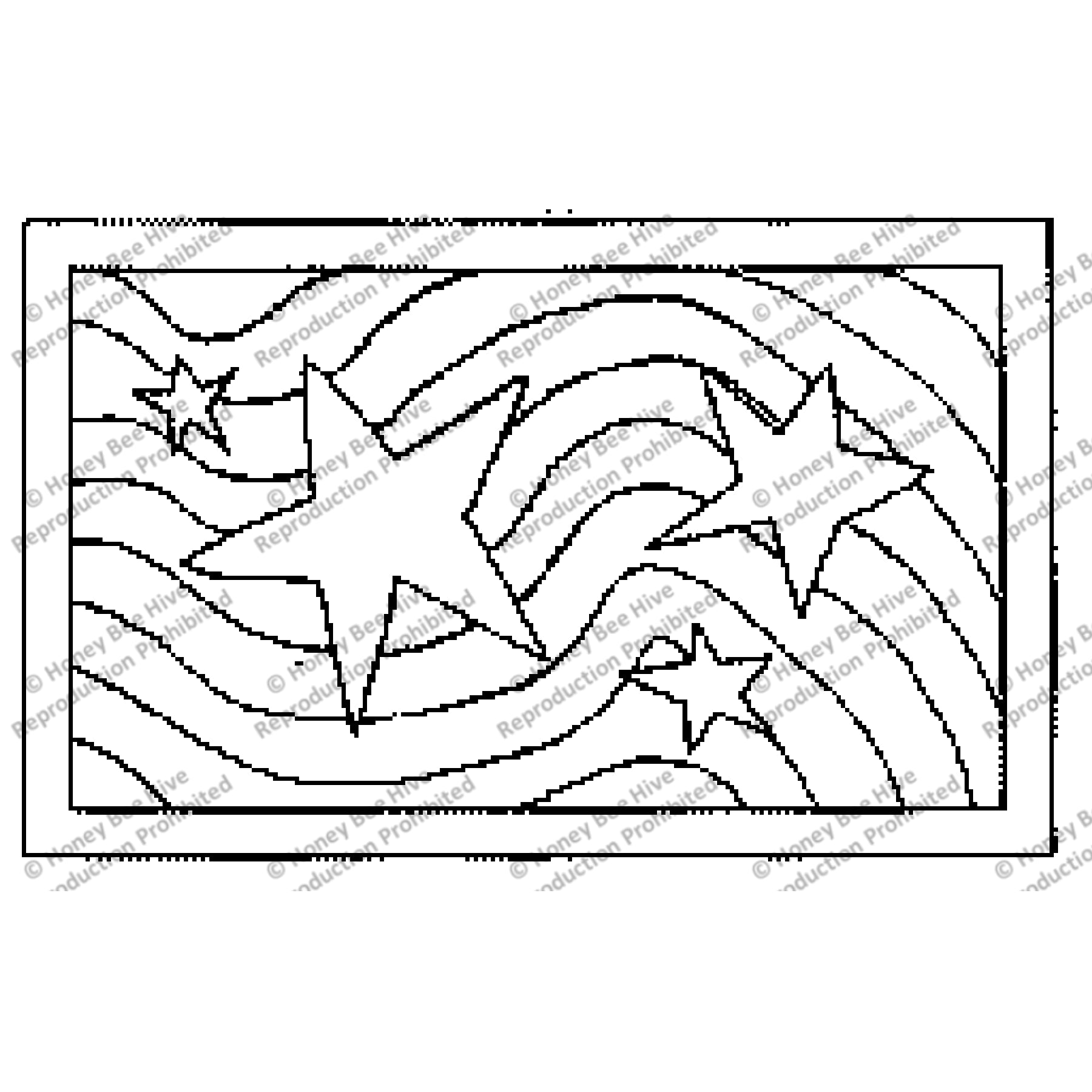 Star Wave, rug hooking pattern