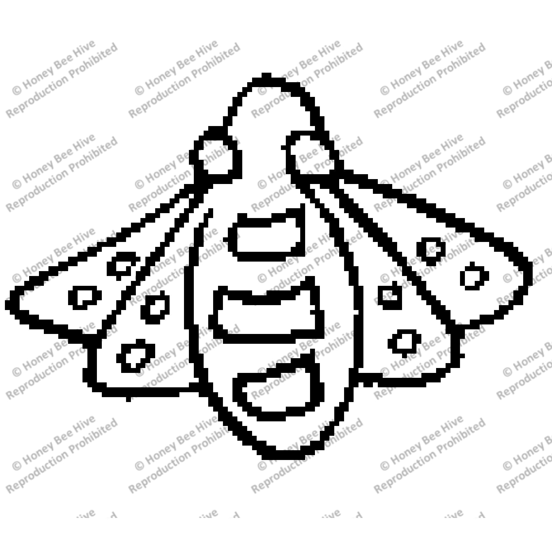 Moth, rug hooking pattern