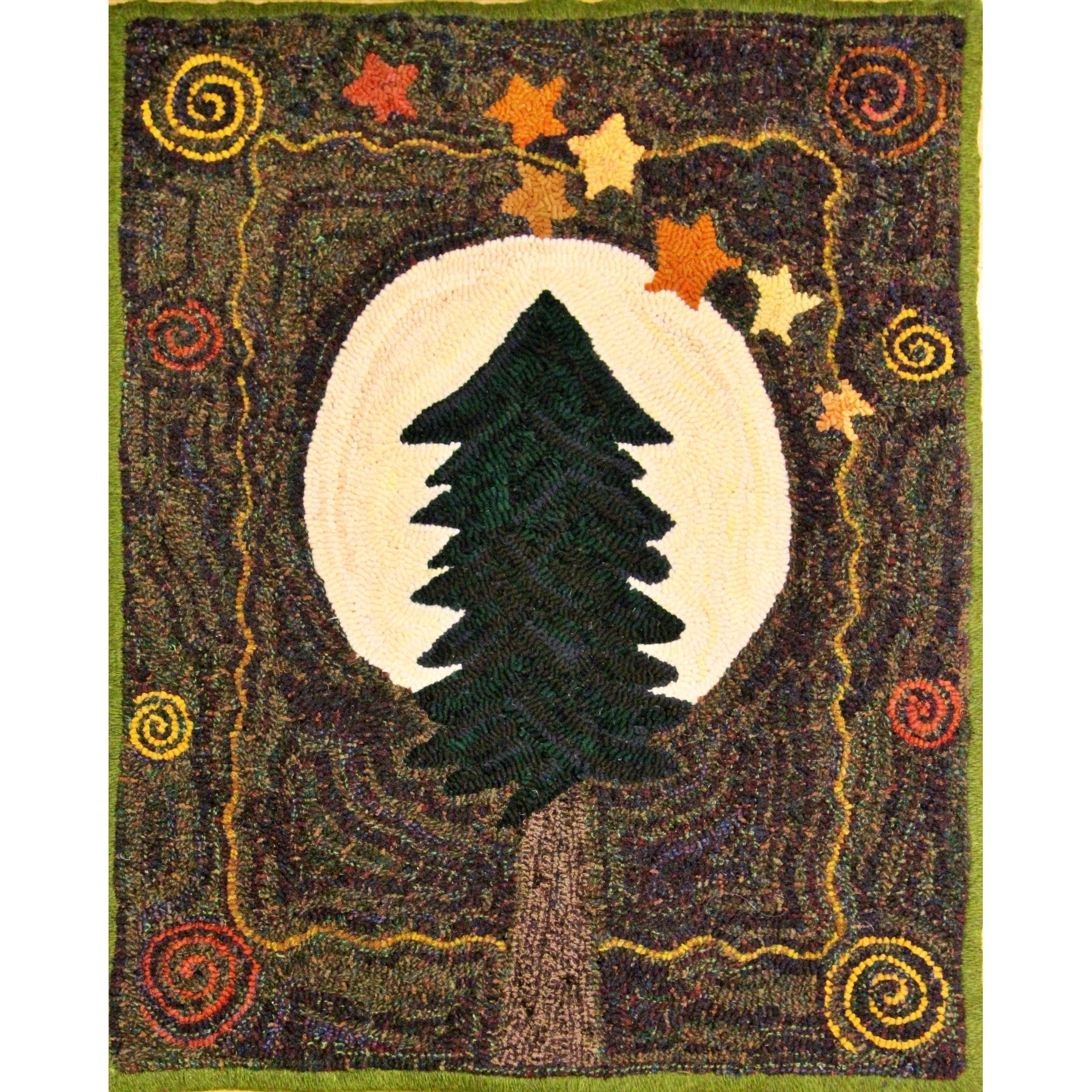 Lone Pine, rug hooked by Pamela Mead