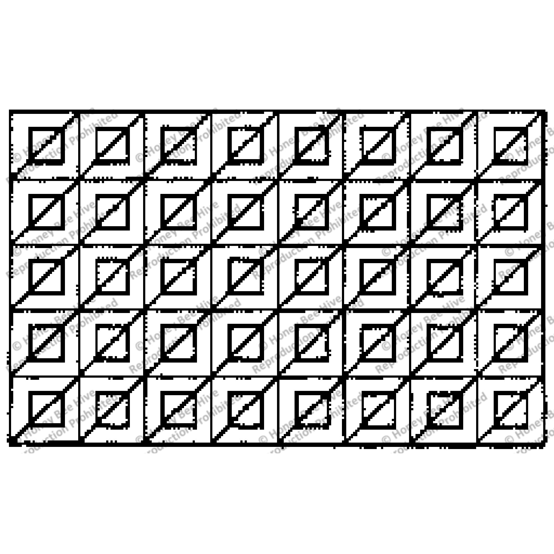 Split Geometric, rug hooking pattern