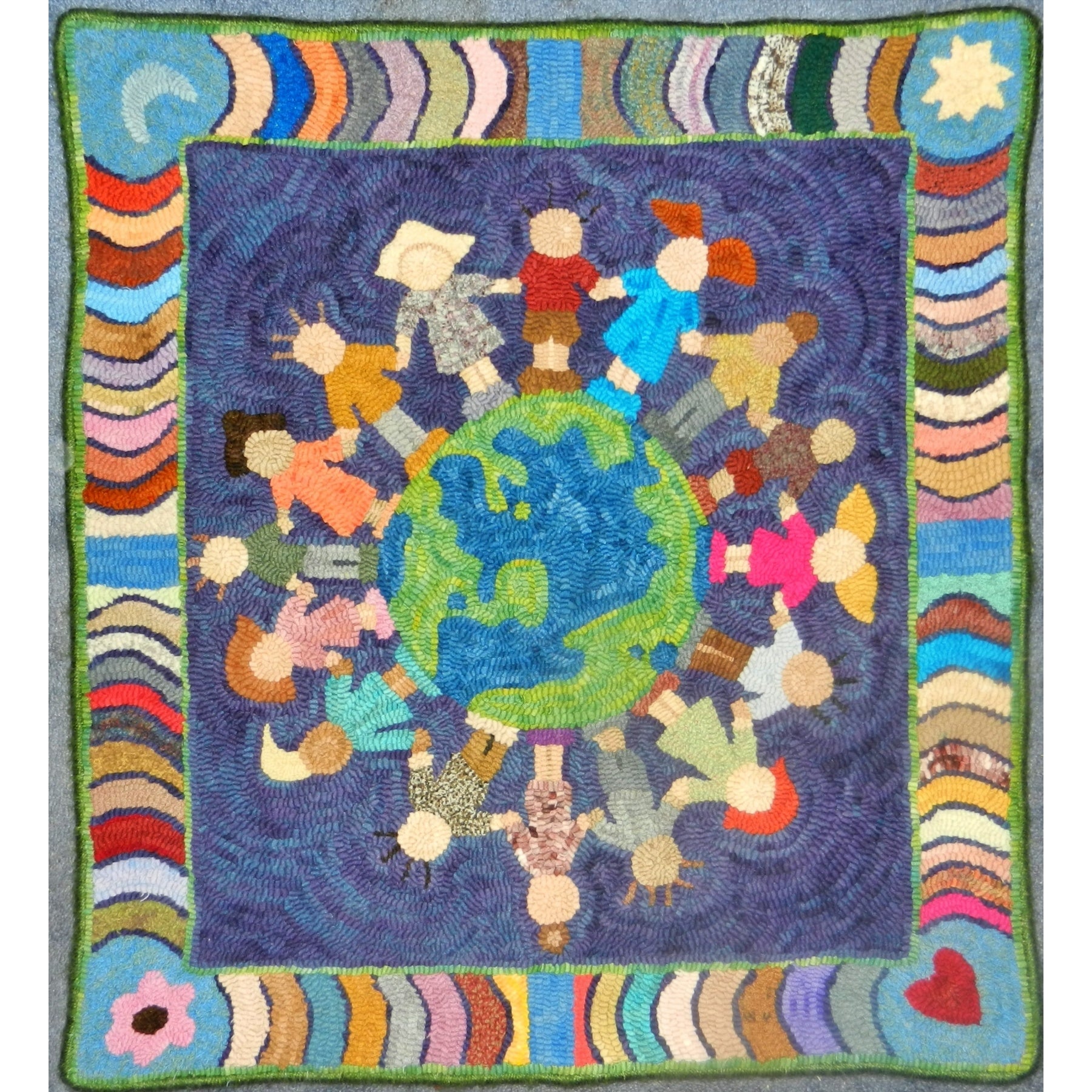 Perfect Harmony, rug hooked by Carolyn Cooke