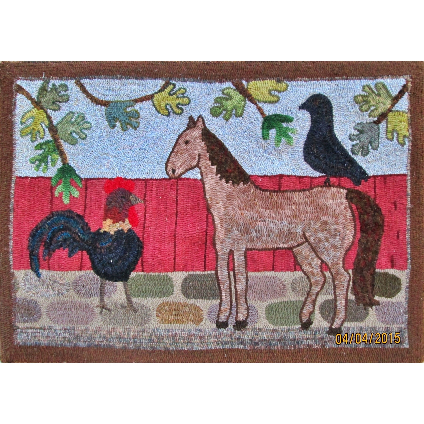 Friends, rug hooked by Norm Bradley