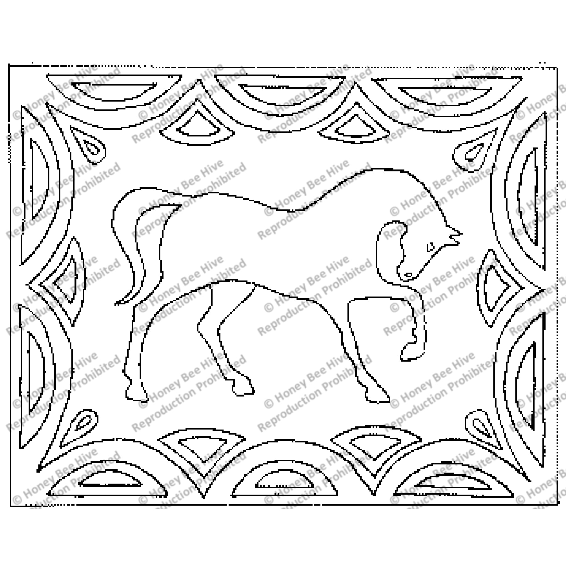 Horse, rug hooking pattern