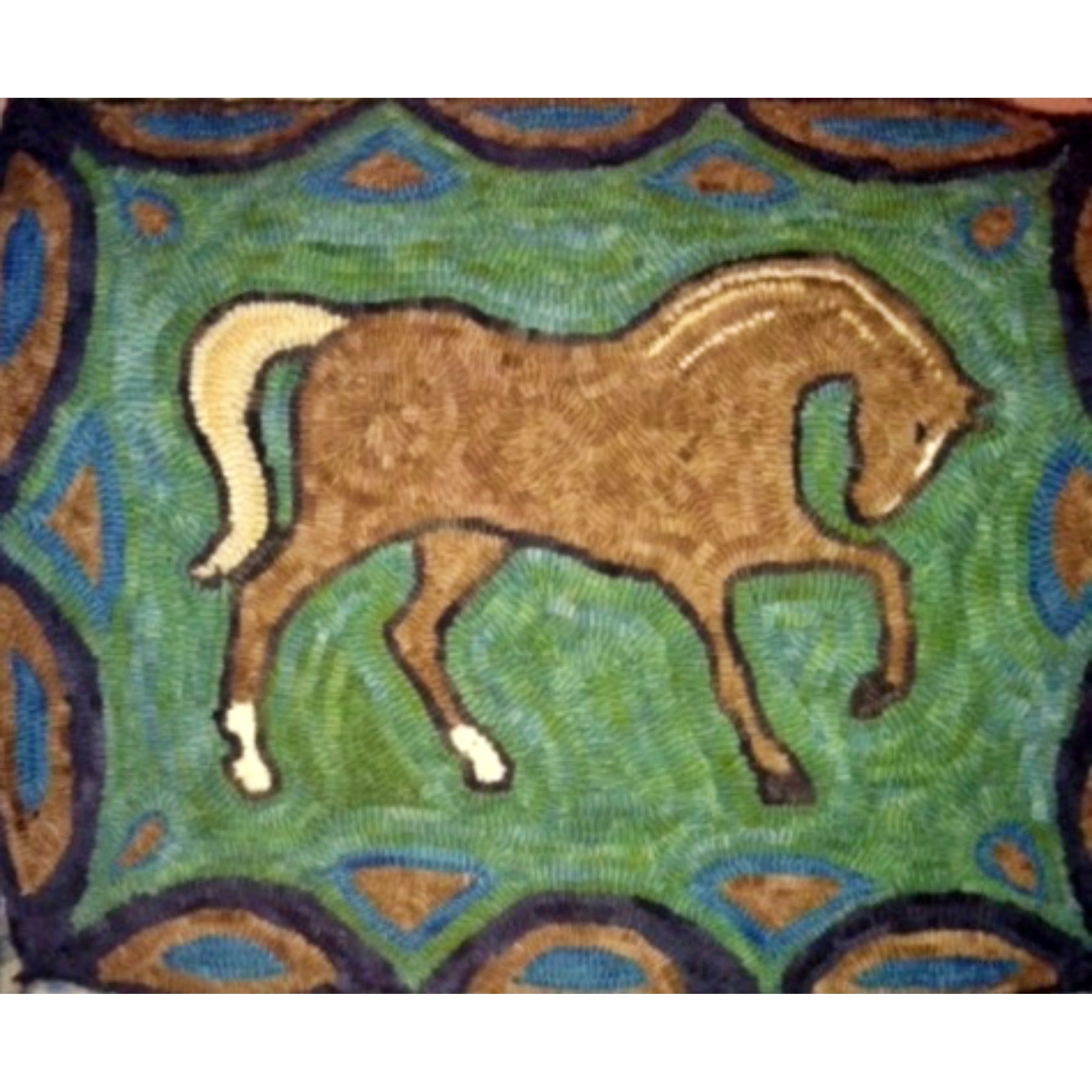 Horse, rug hooked by Marcia Triggs