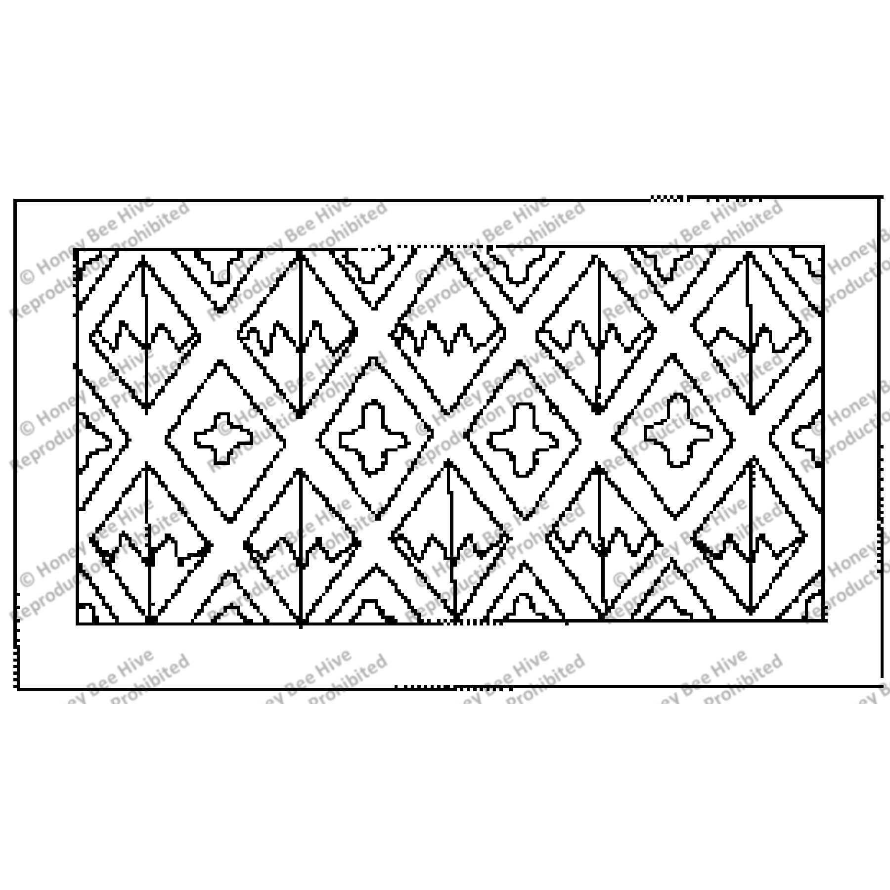 Crisscross, rug hooking pattern