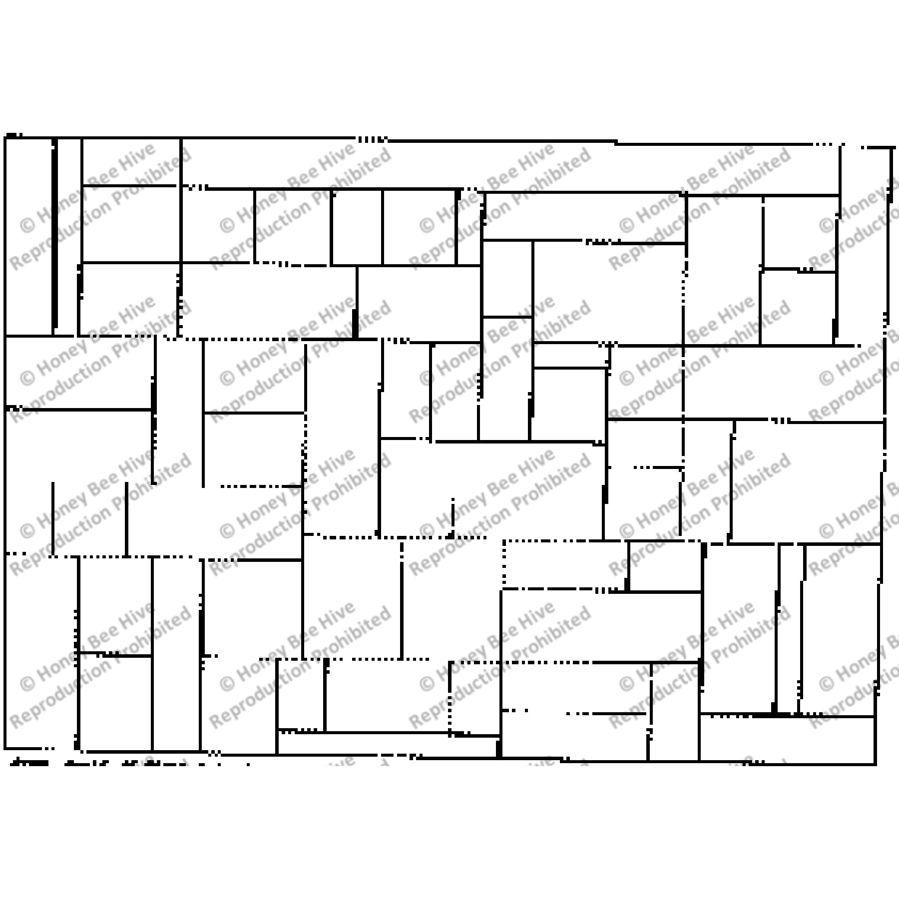 Large Geometric, rug hooking pattern