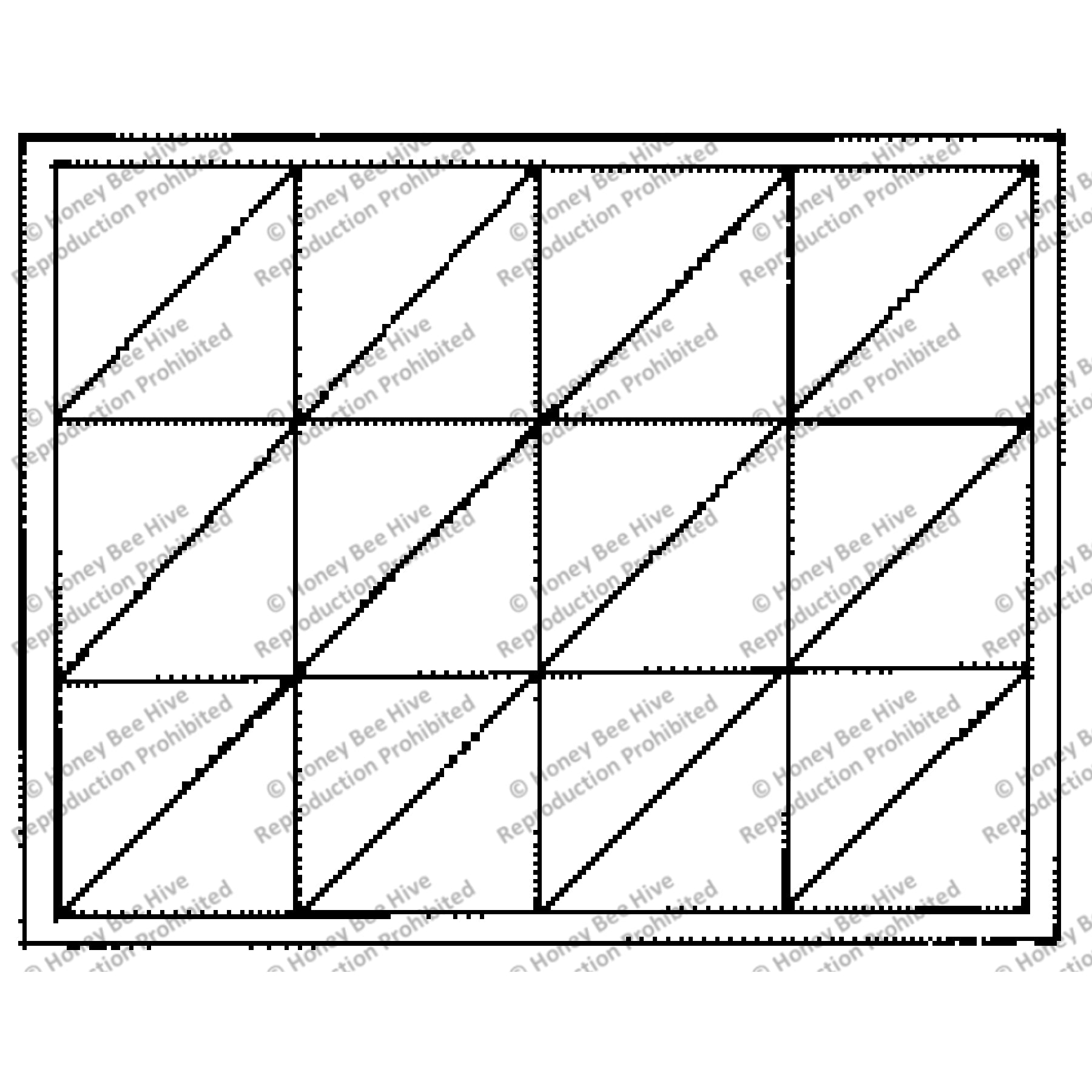 Serrated Geometric - Small, rug hooking pattern