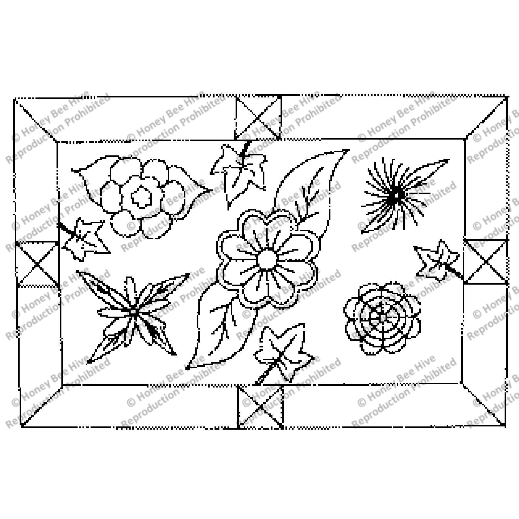 Padula And Leaves, rug hooking pattern