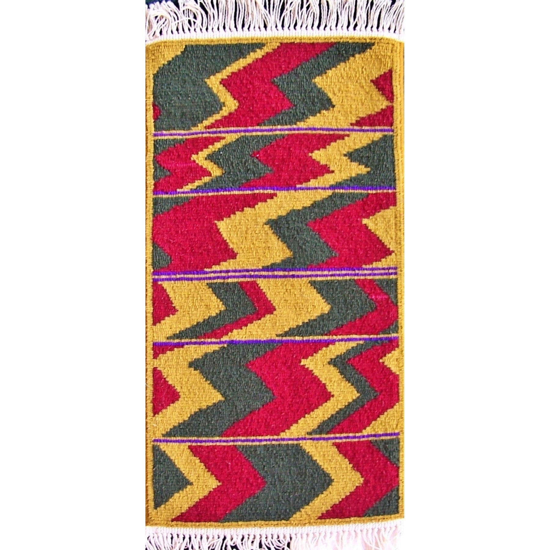 Mexican Runner, rug hooked by June Doty