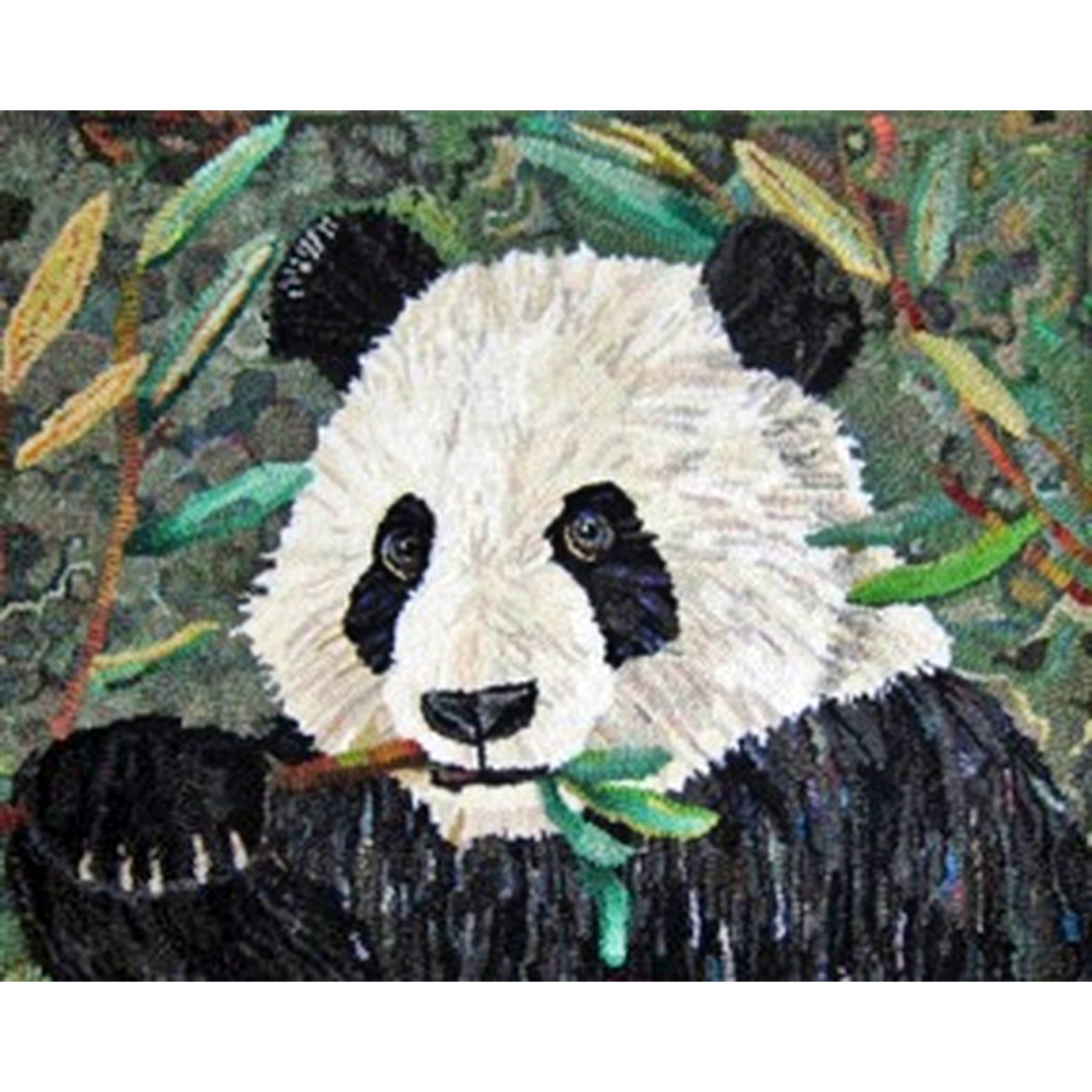 Panda Bear, rug hooked by Cheryl Bollenbach