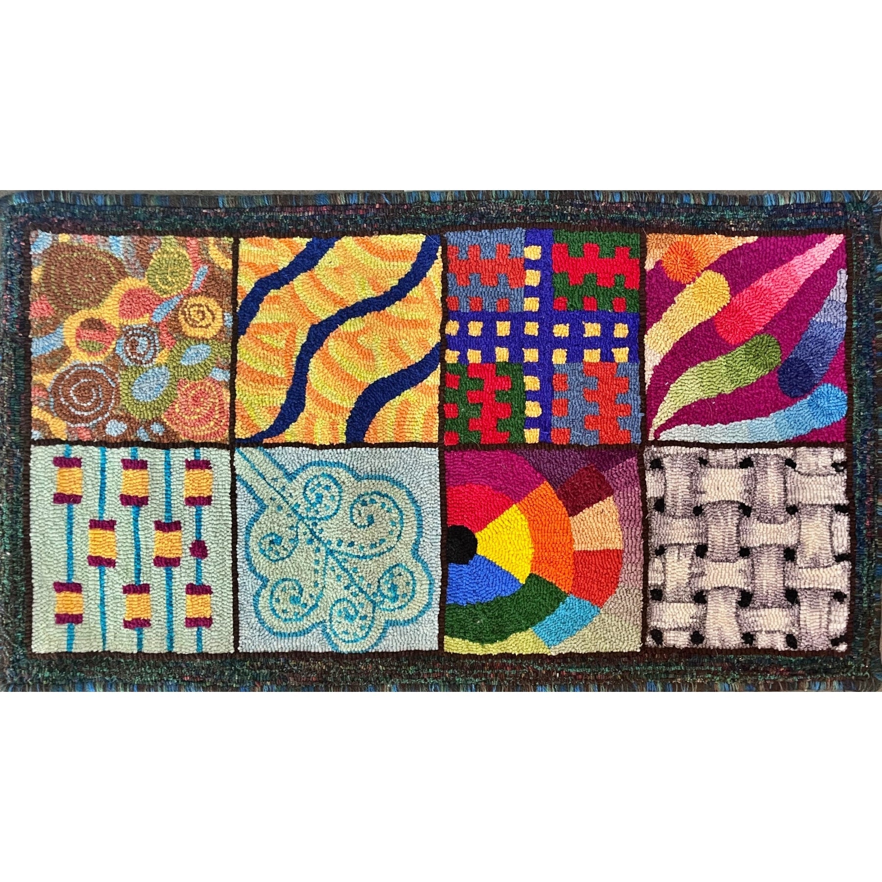 Zen Quilt, rug hooked by Janet Williams