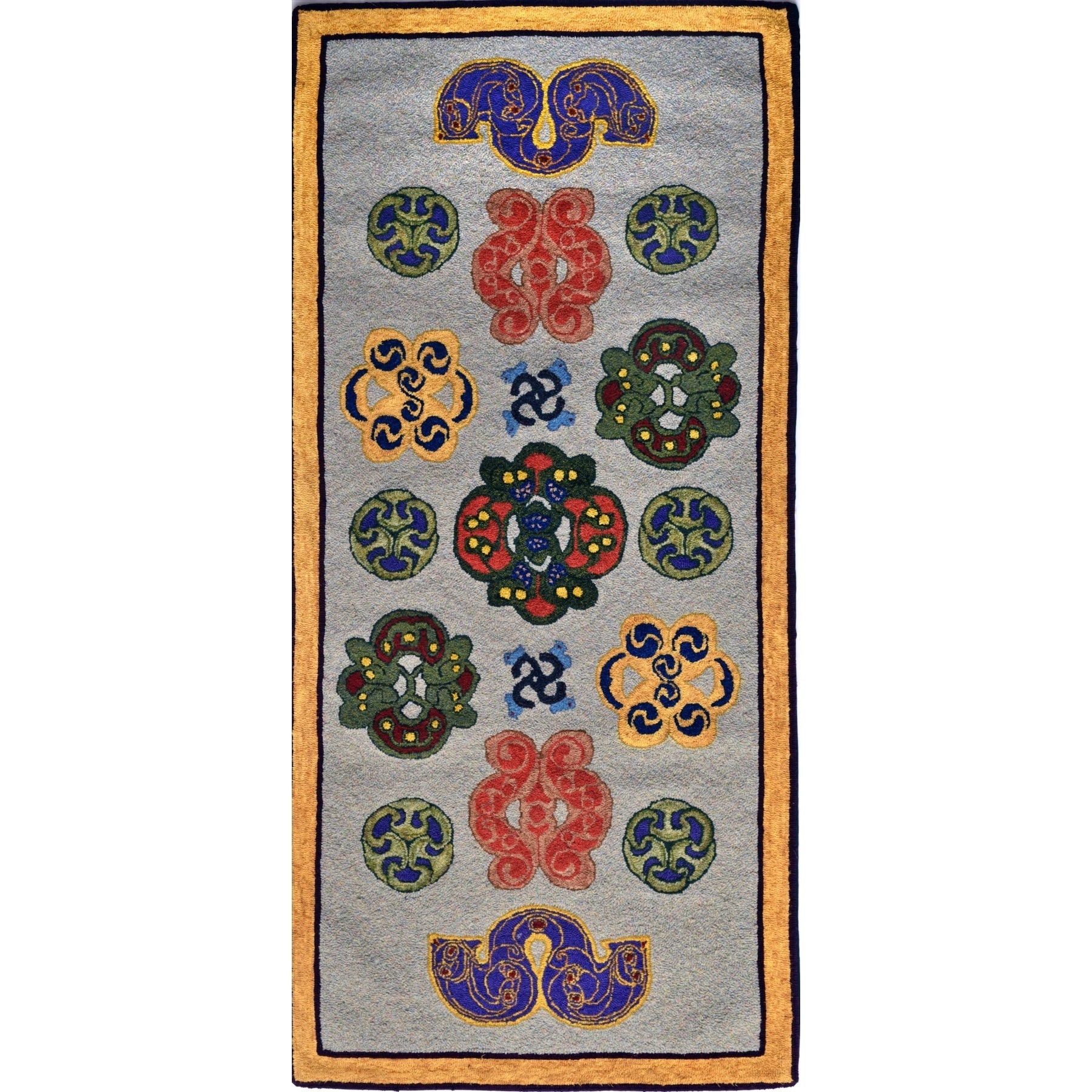 Celtic Horse Ornaments, rug hooked by John Leonard