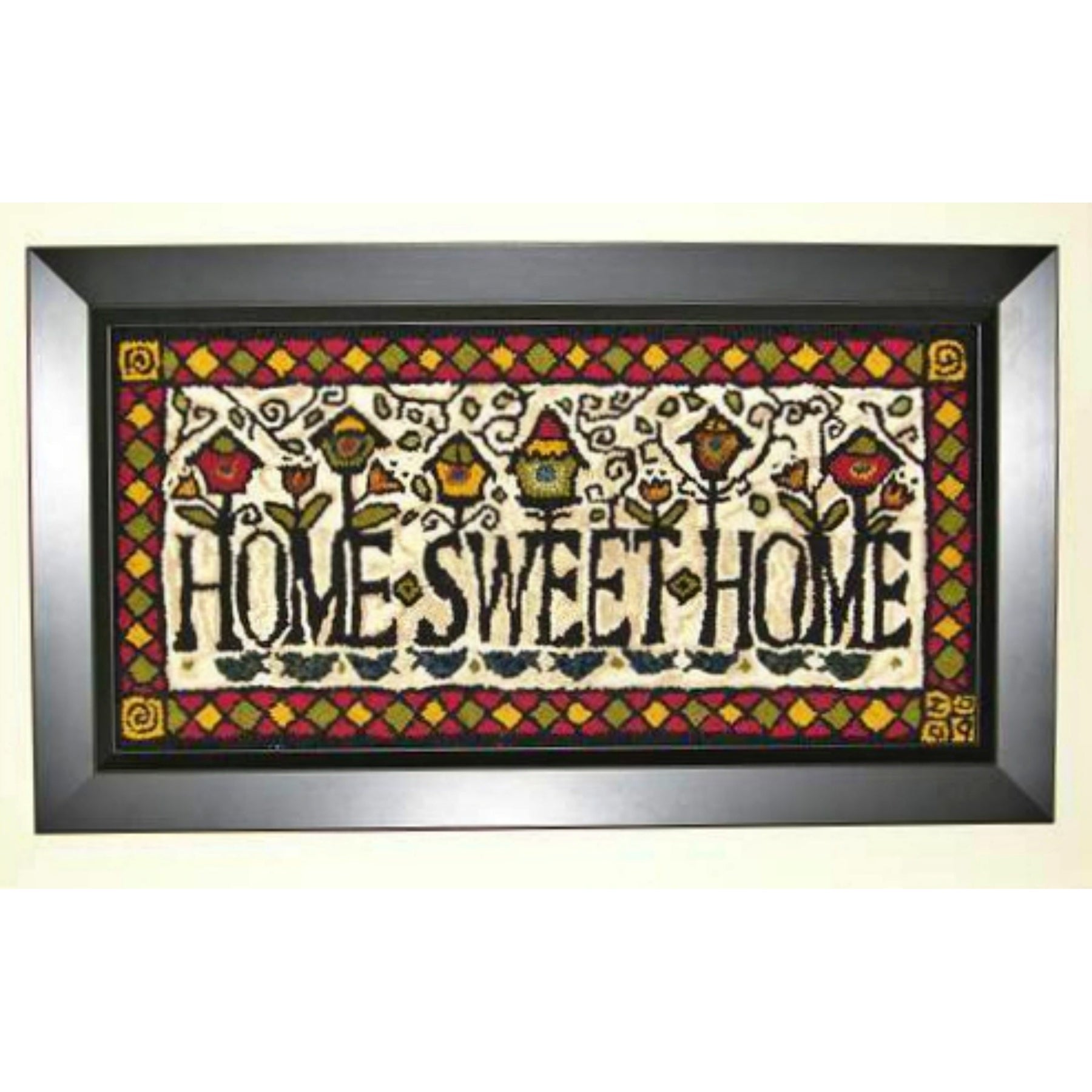 Home Sweet Home, rug hooked by Louise Tessier