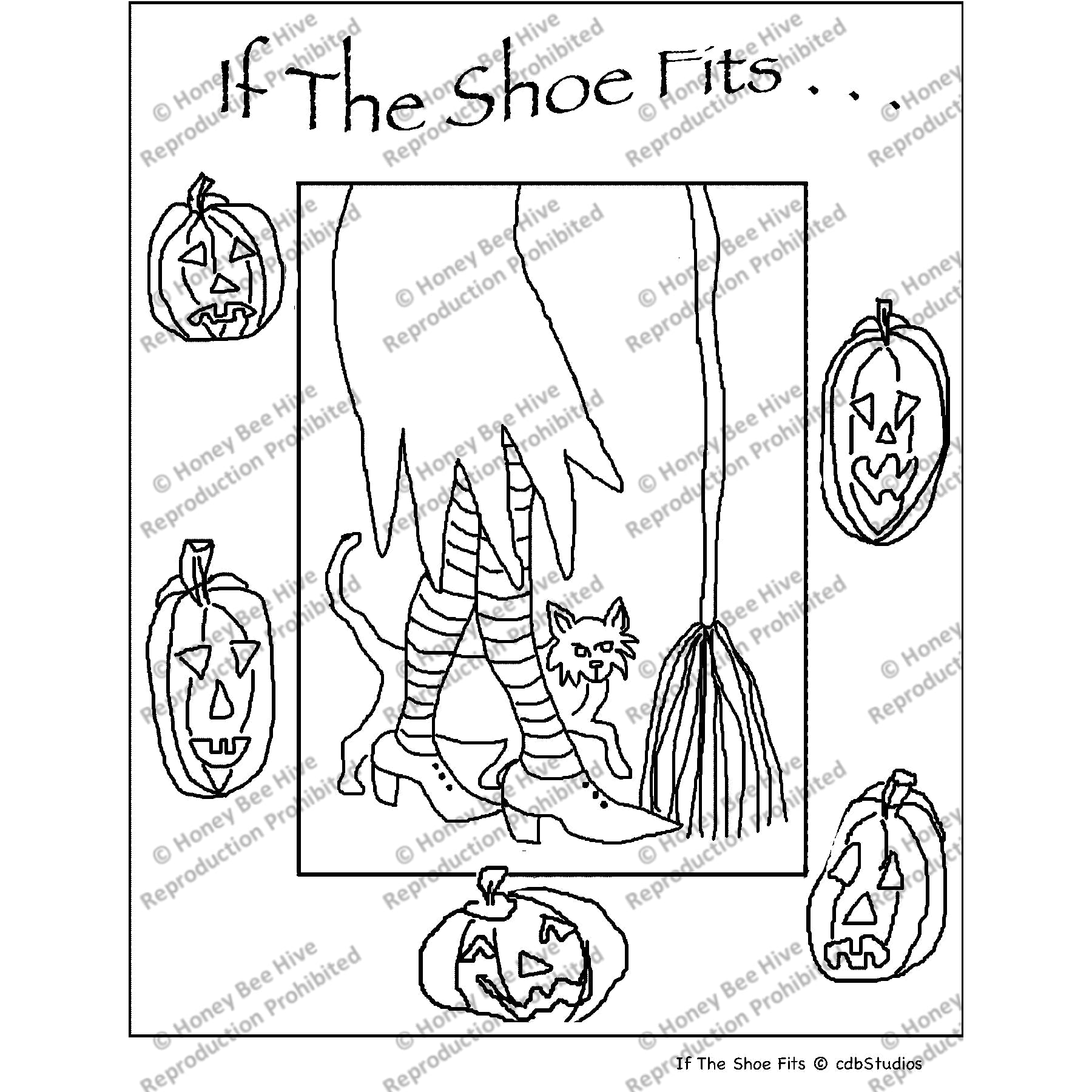 If the Shoe Fits, rug hooking pattern