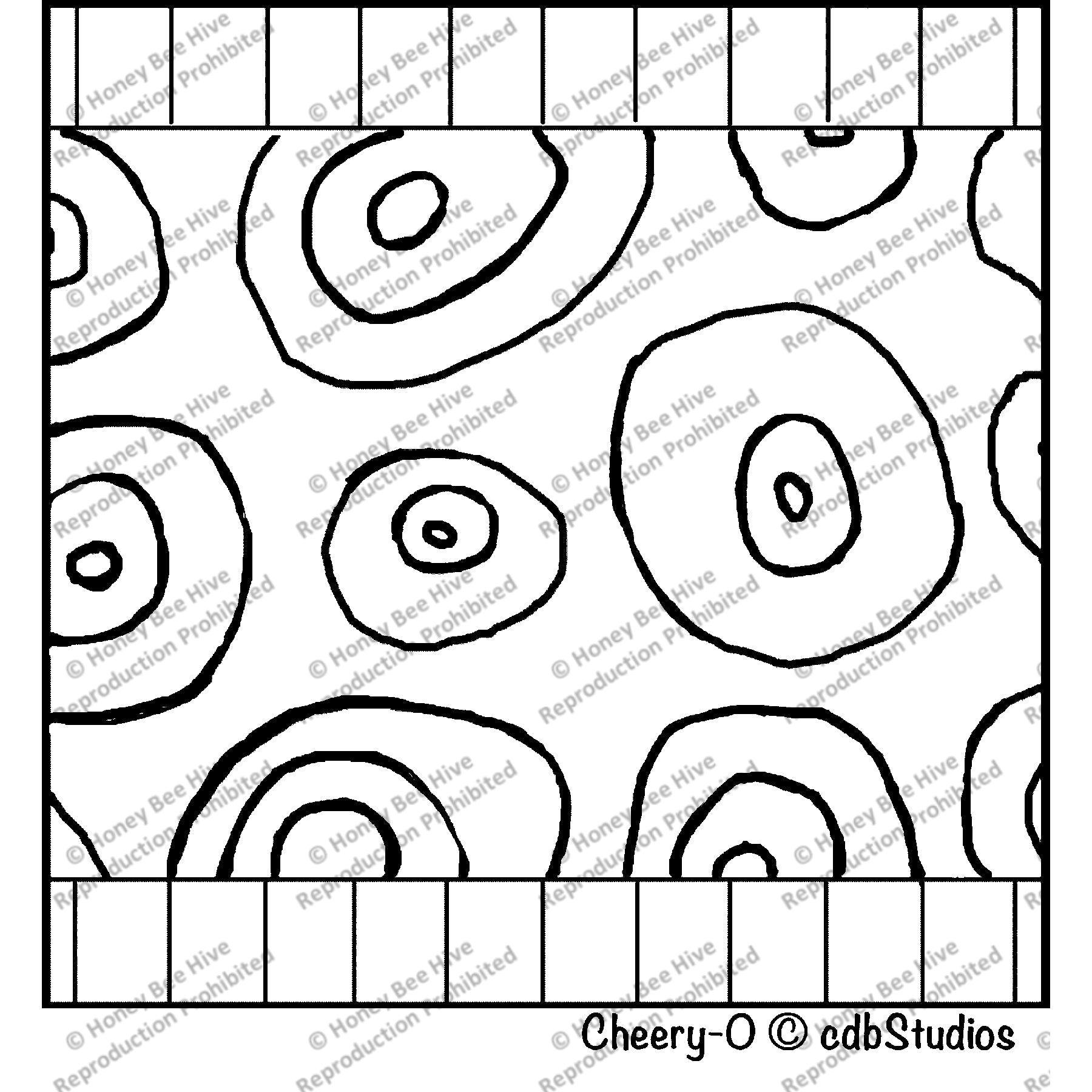 Cheery-O, rug hooking pattern
