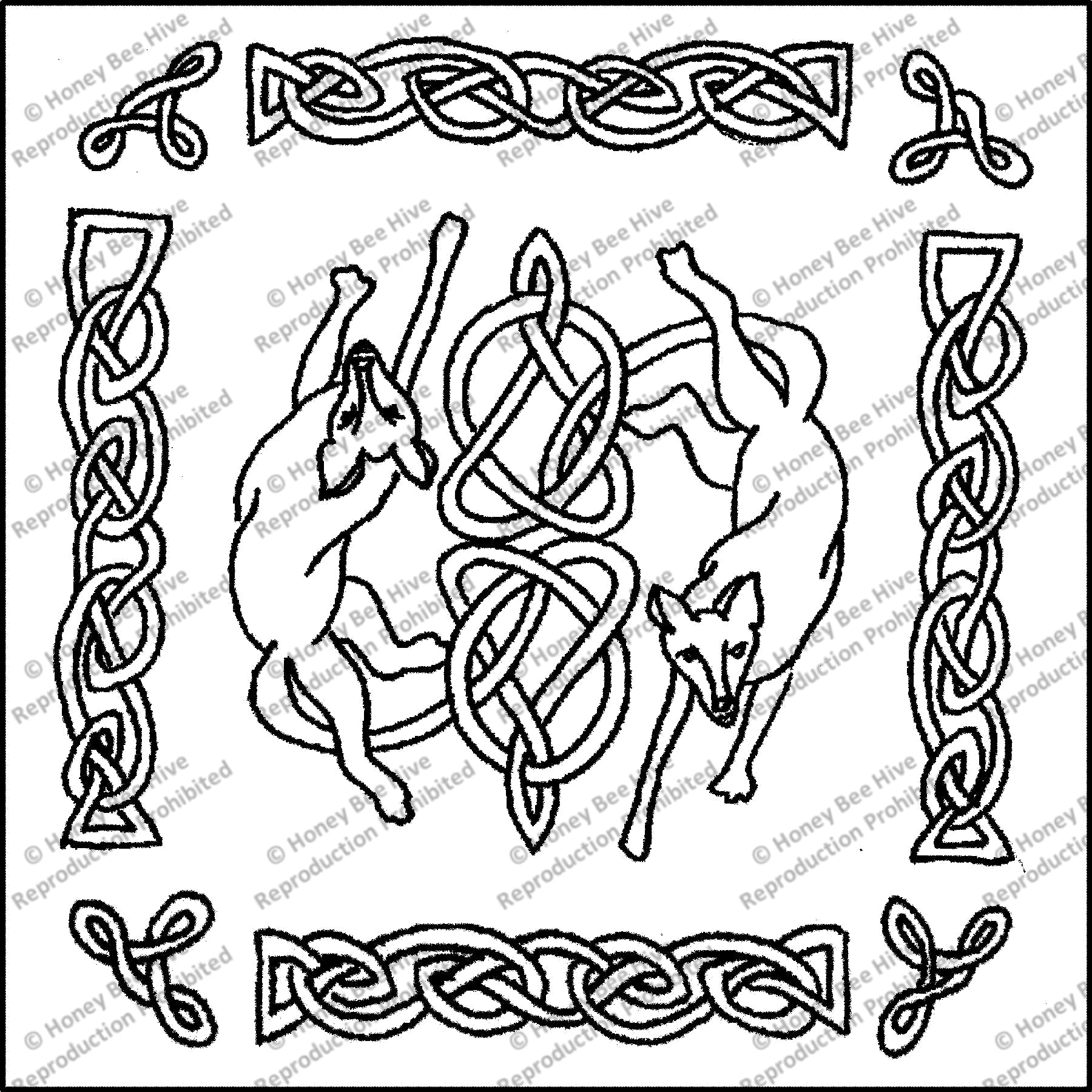 Celtic Knot, rug hooking pattern