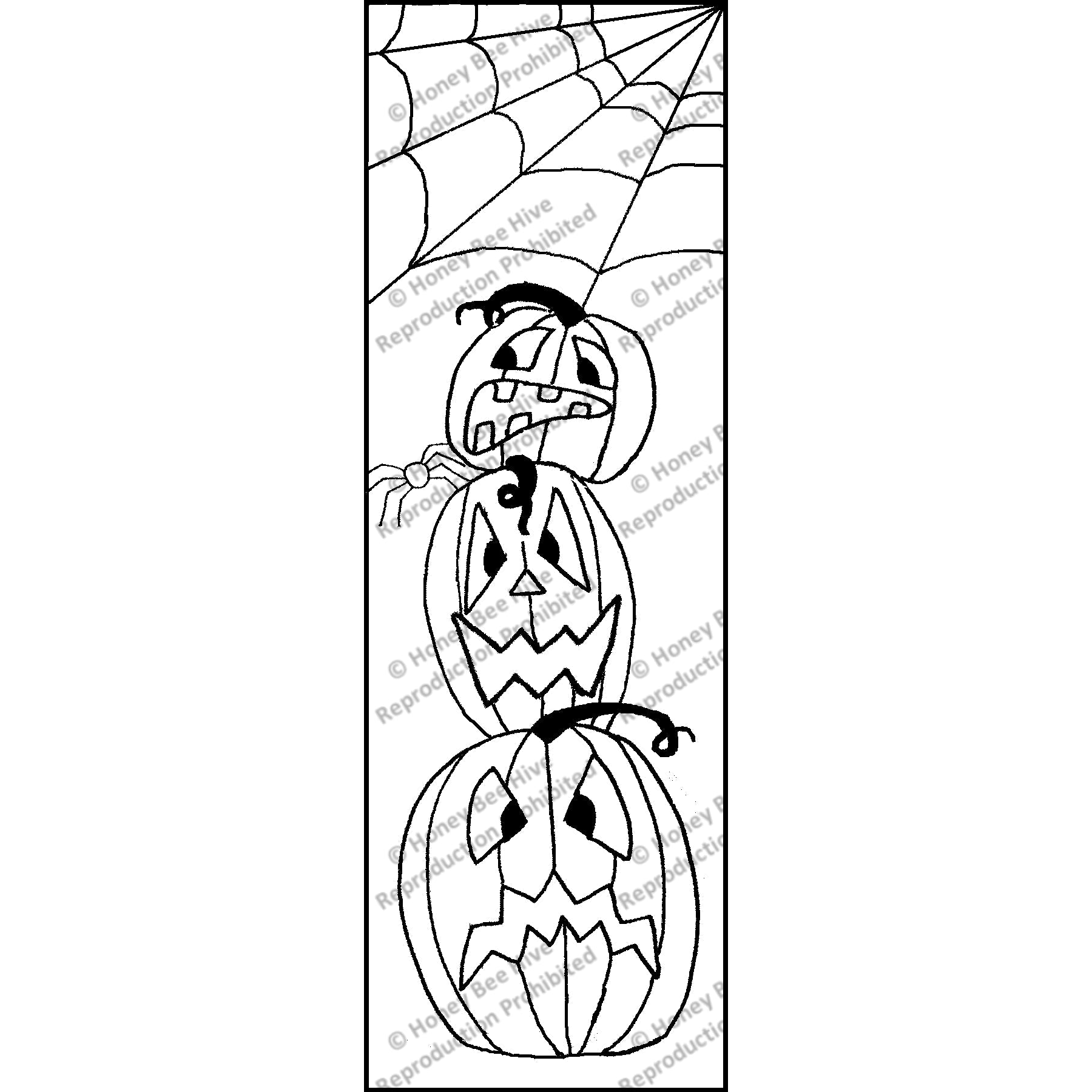 Spooky Jacks, rug hooking pattern