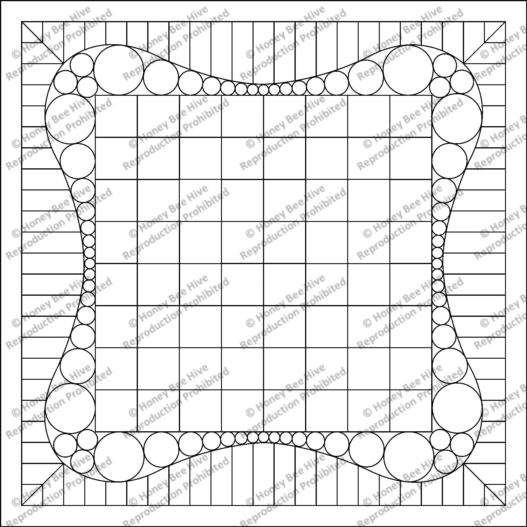 Geometric Stashbuster, rug hooking pattern