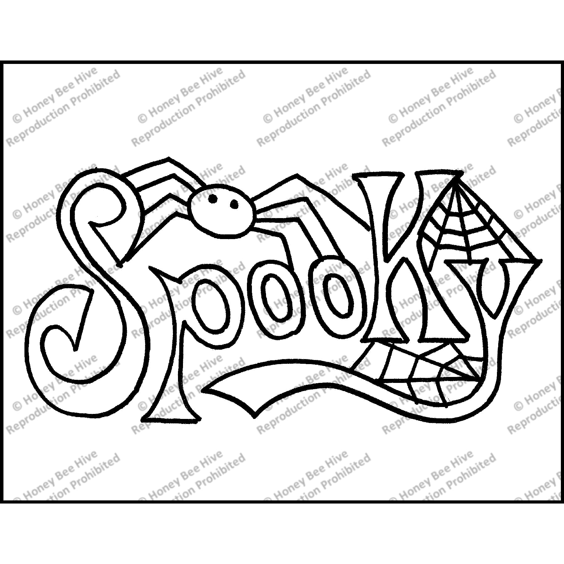Spooky Spider, rug hooking pattern