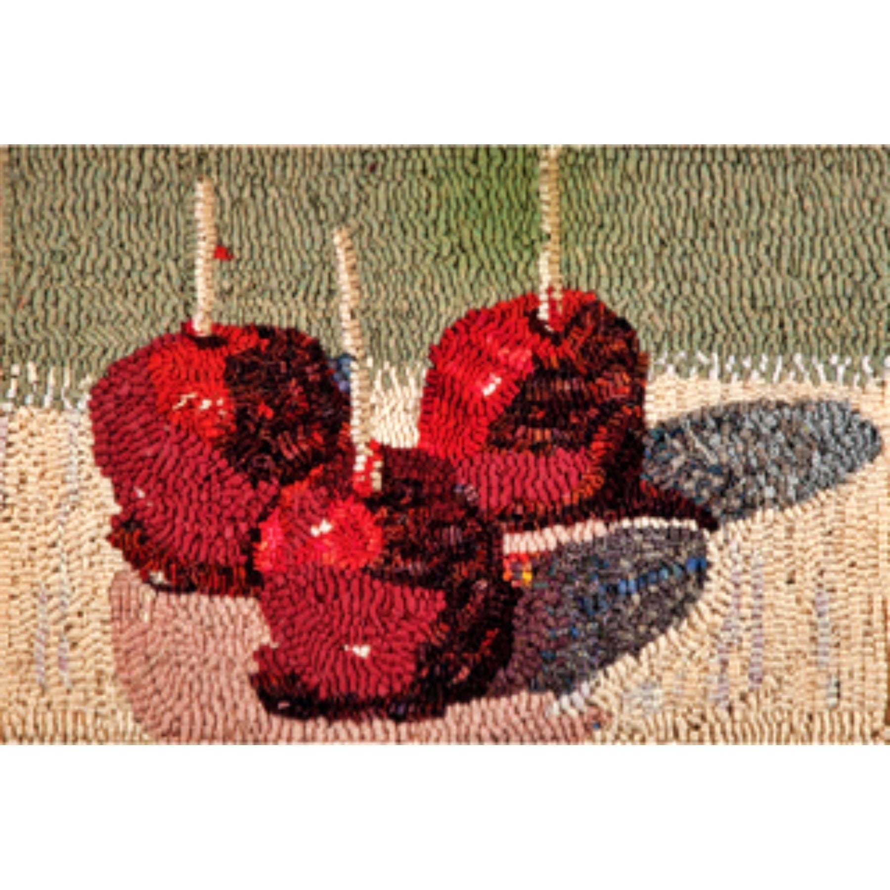 Candy Apples, rug hooked by Victoria Rudolph