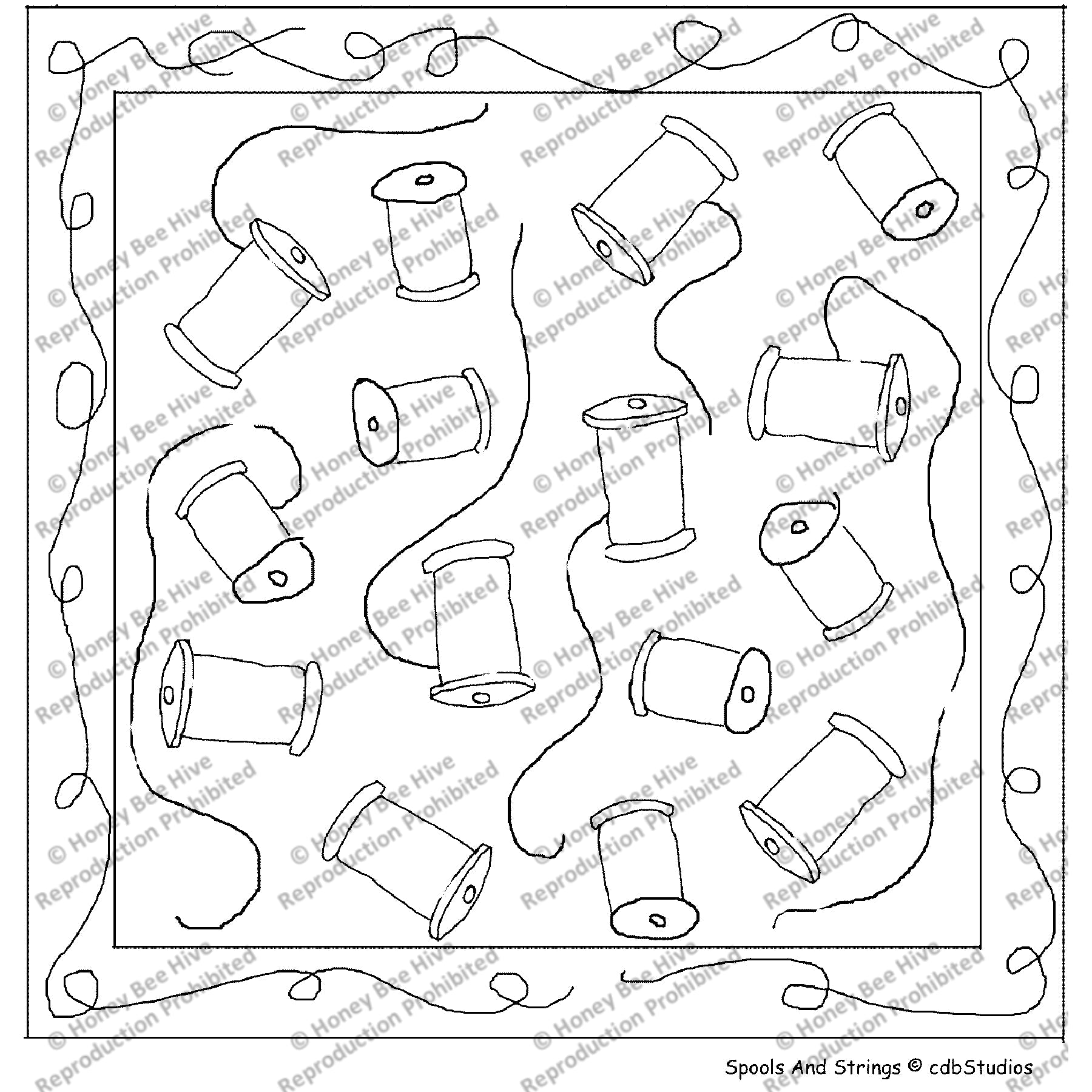 Spools & Threads, rug hooking pattern