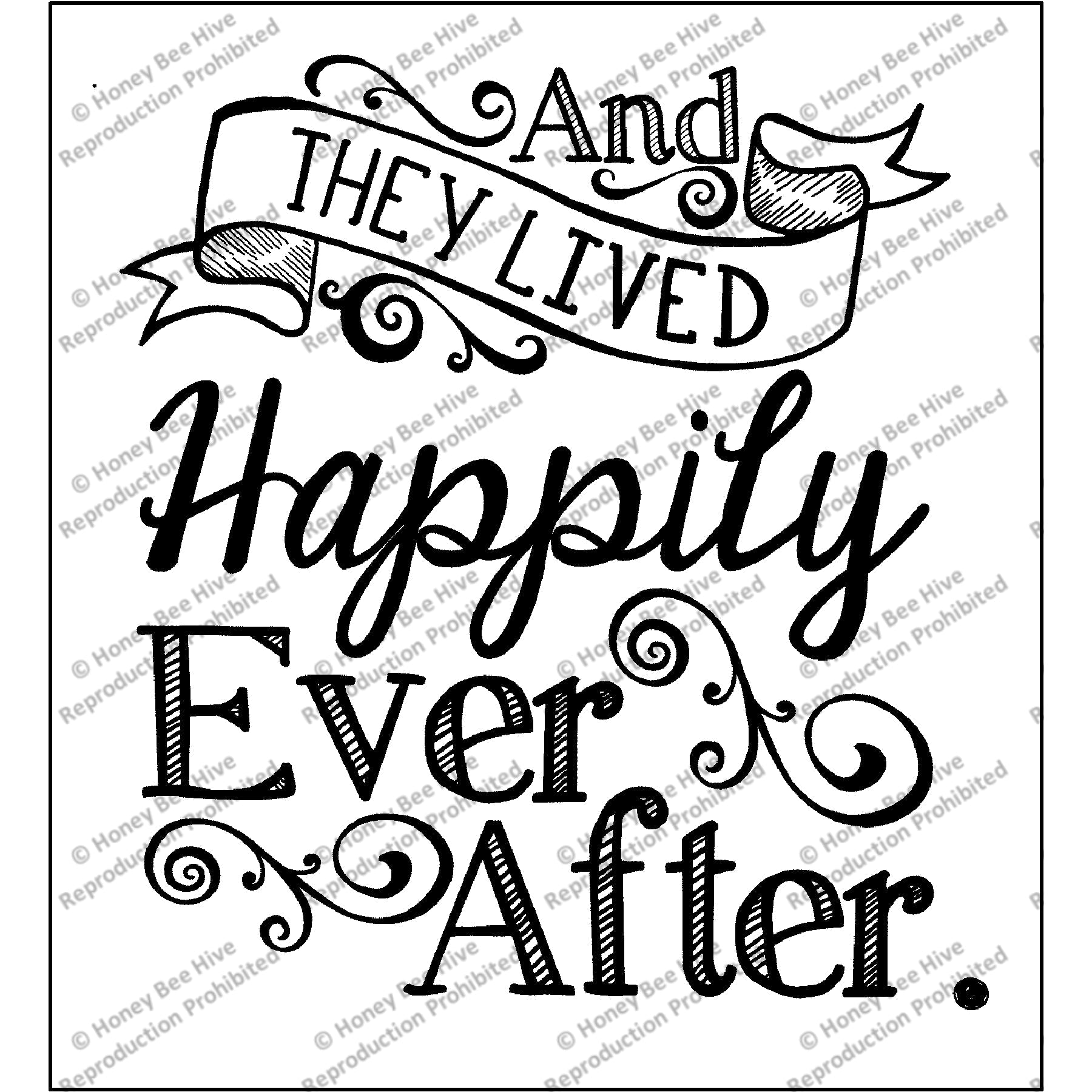 Happily Ever After, rug hooking pattern