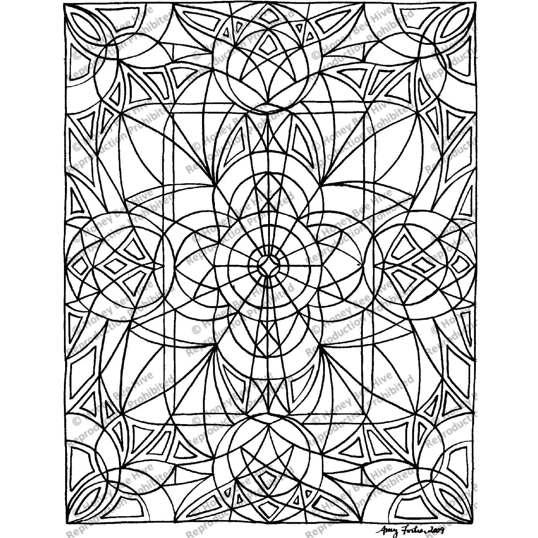 Azalea, rug hooking pattern