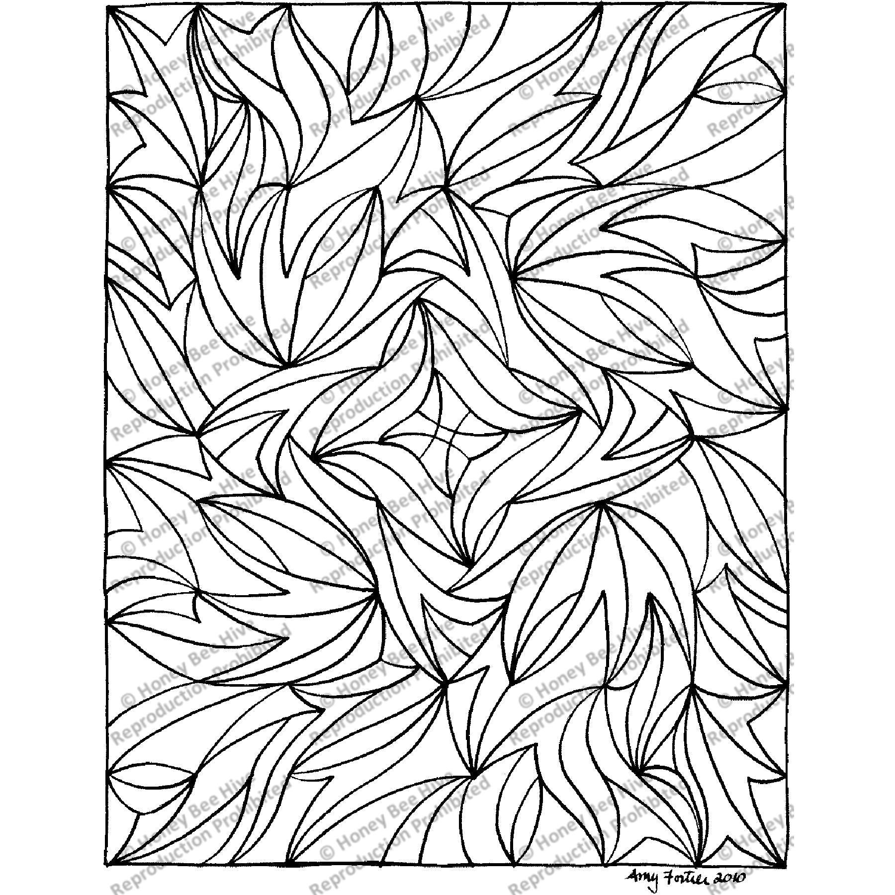 Echeveria, rug hooking pattern