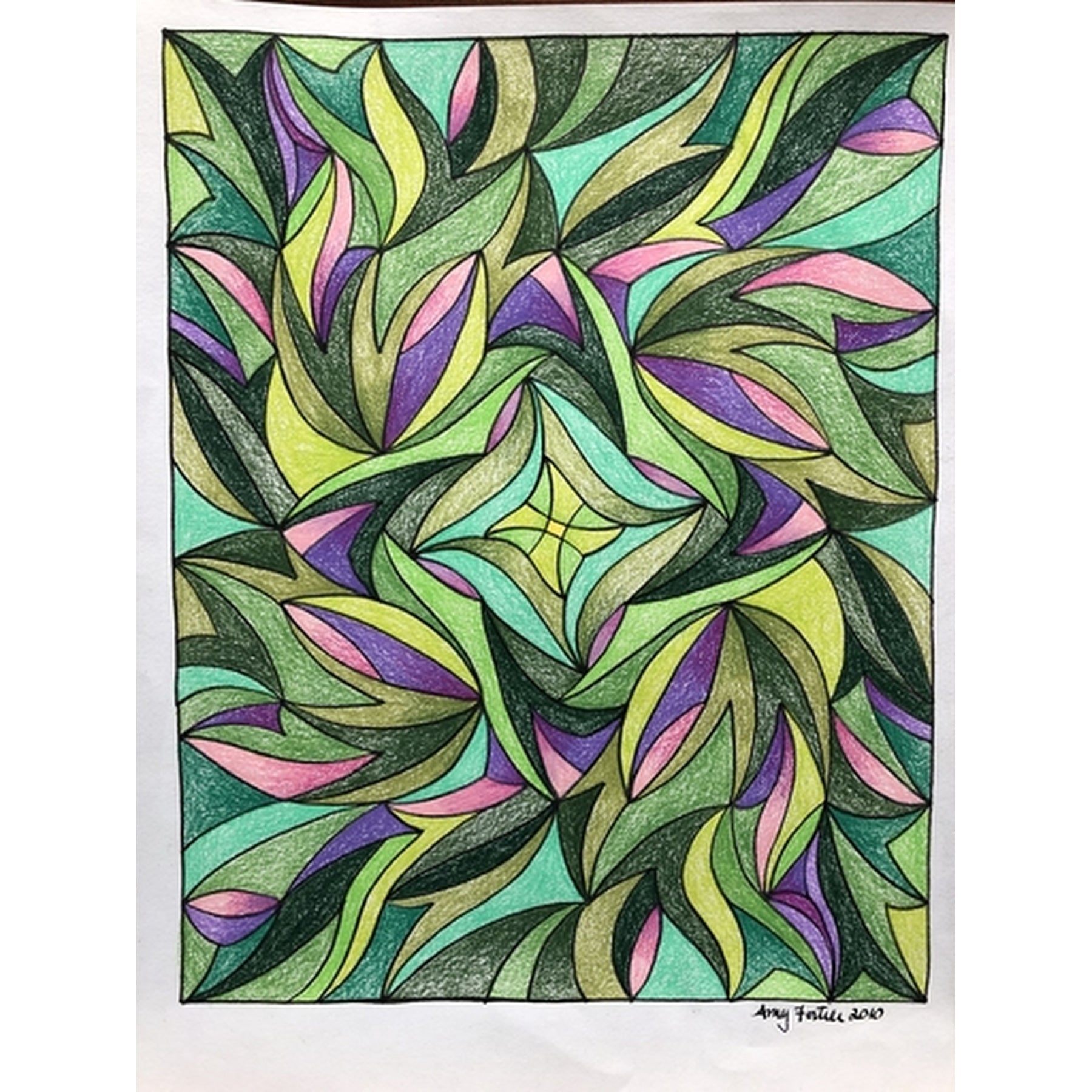 Echeveria, rug hooking pattern
